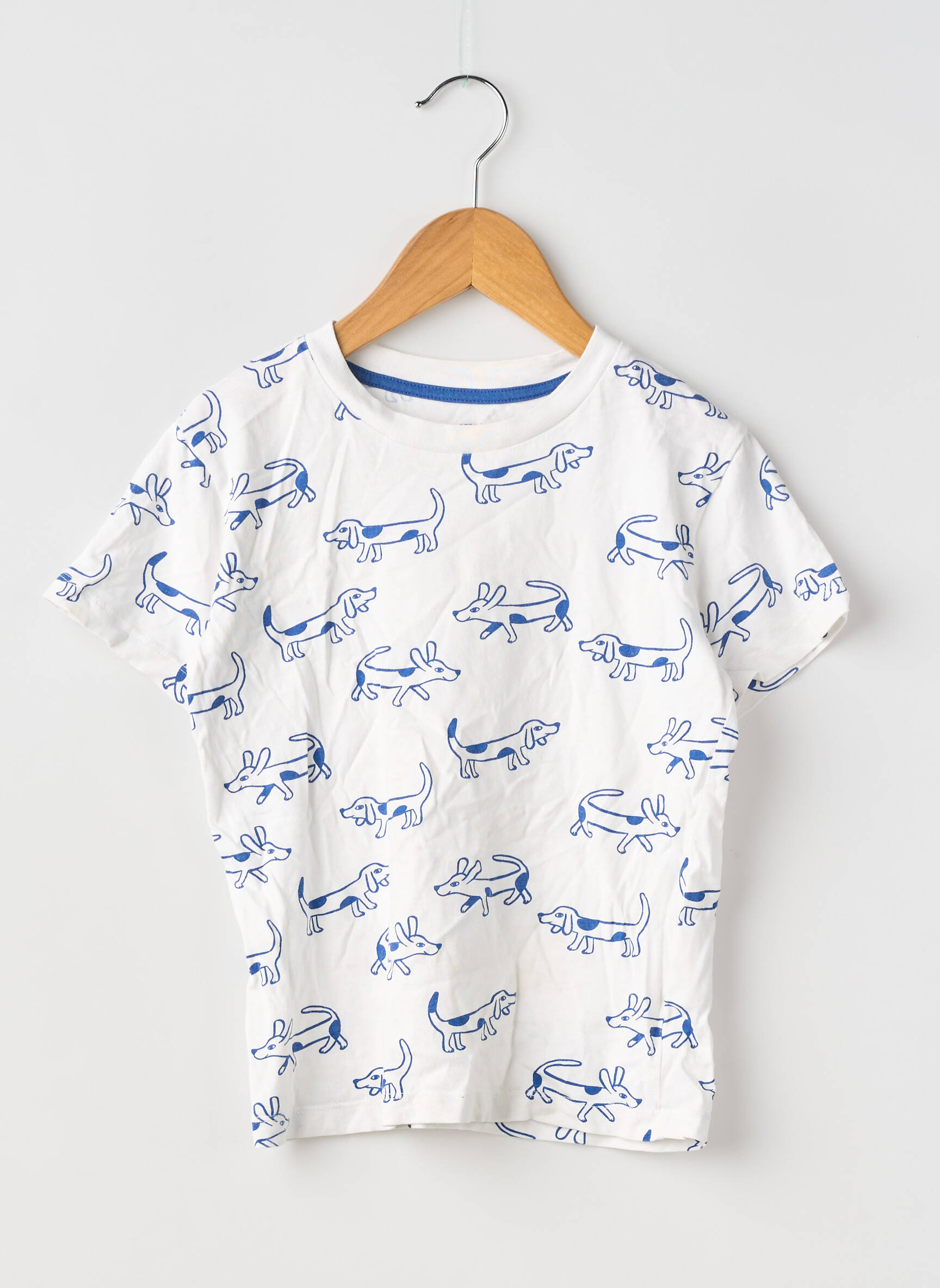 Tricou croială dreaptă mâneci scurte alb MONOPRIX băiat