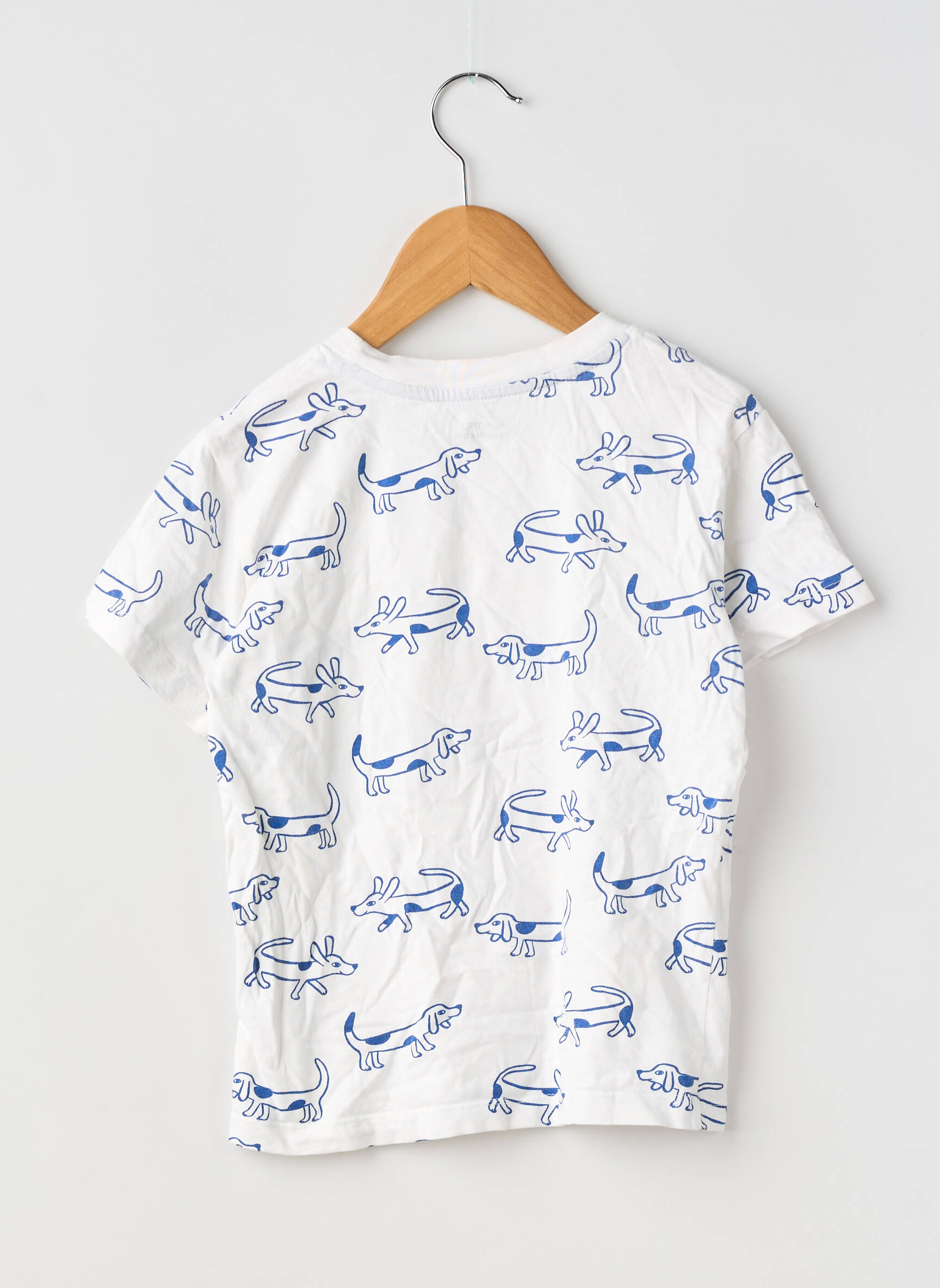 Tricou croială dreaptă mâneci scurte alb MONOPRIX băiat