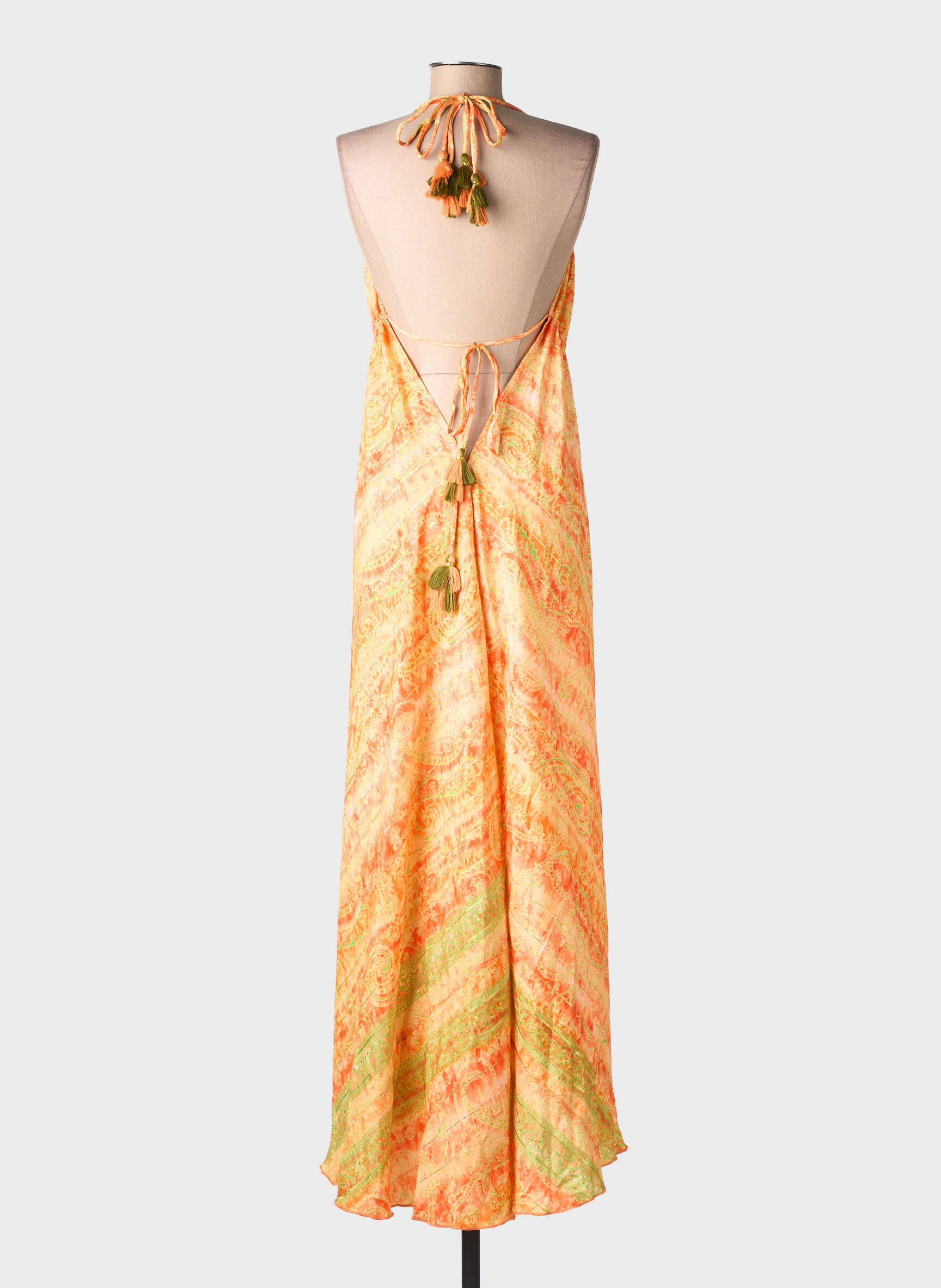 Rochie lungă croială evazată bretele subțiri galben YYDS (YOUR YOUTHFUL DRESS STYLE) femeie