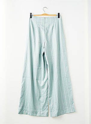 Pantalon larg țesătură crep talie înaltă verde FASHION NOVA femeie