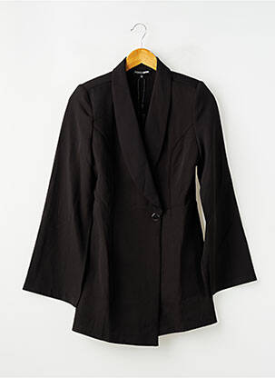 Salopetă scurtă țesătură crep mâneci lungi negru FASHION NOVA femeie