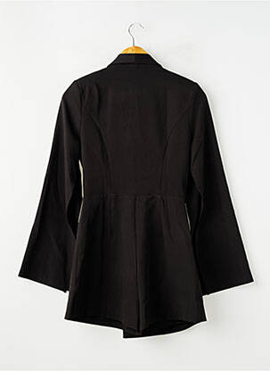 Salopetă scurtă țesătură crep mâneci lungi negru FASHION NOVA femeie