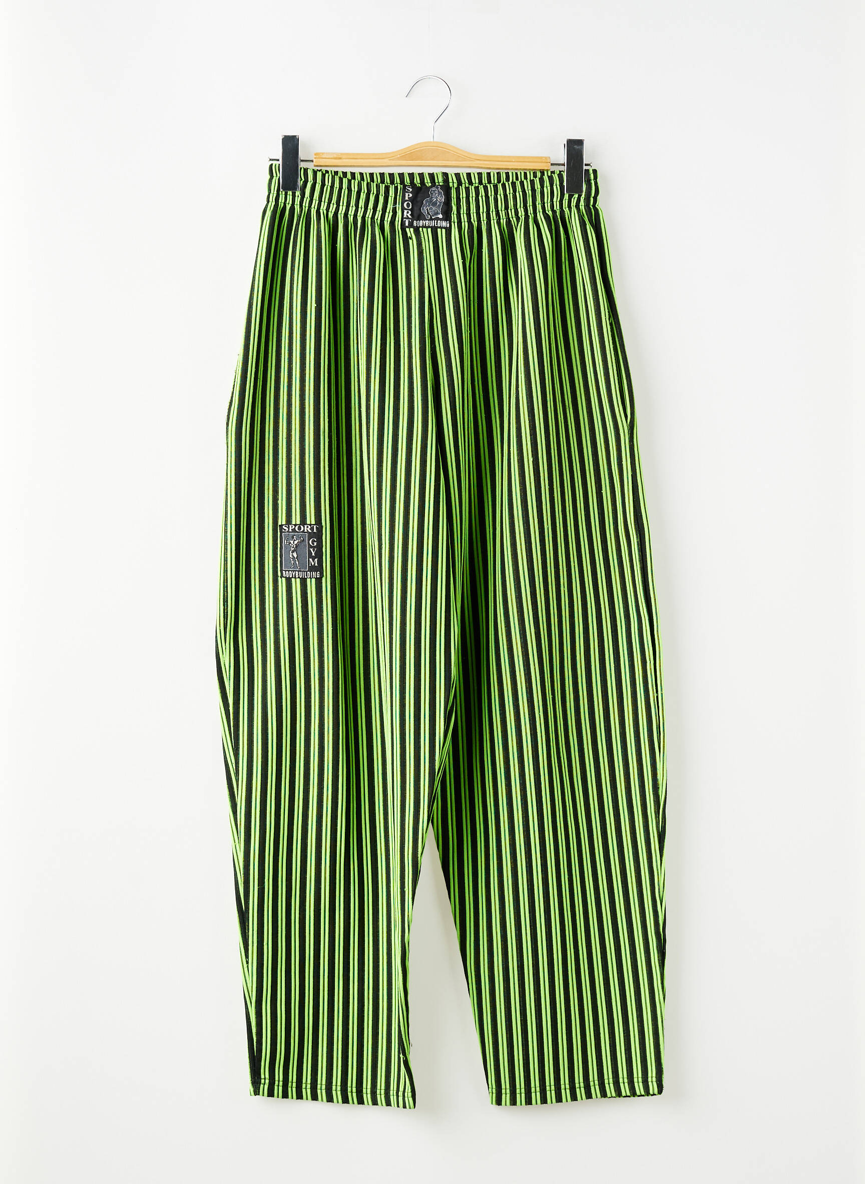 Pantalon larg buzunare mărime normală verde BODYBULDING femeie
