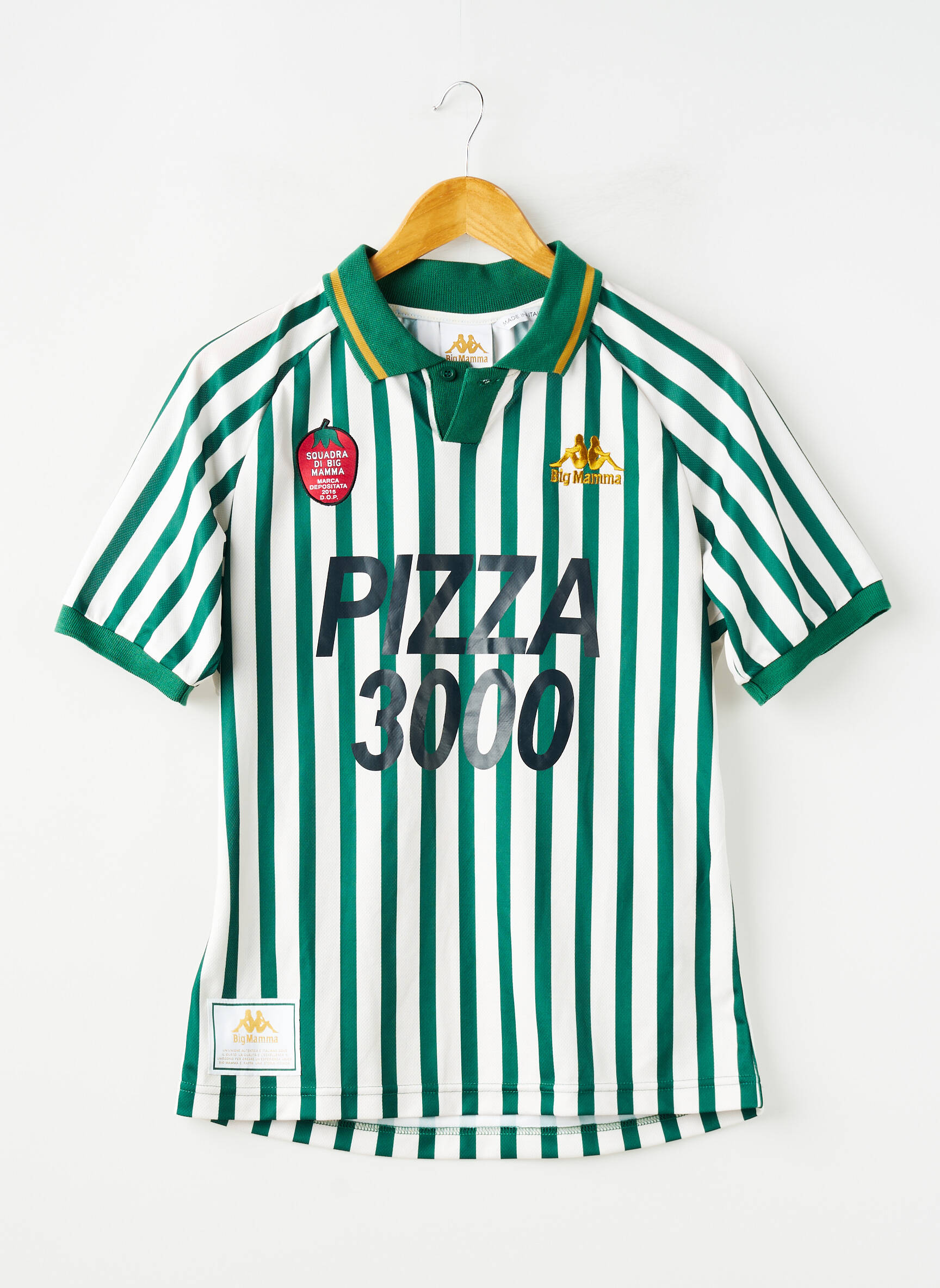 Polo imprimeu dungi mâneci scurte verde KAPPA femeie