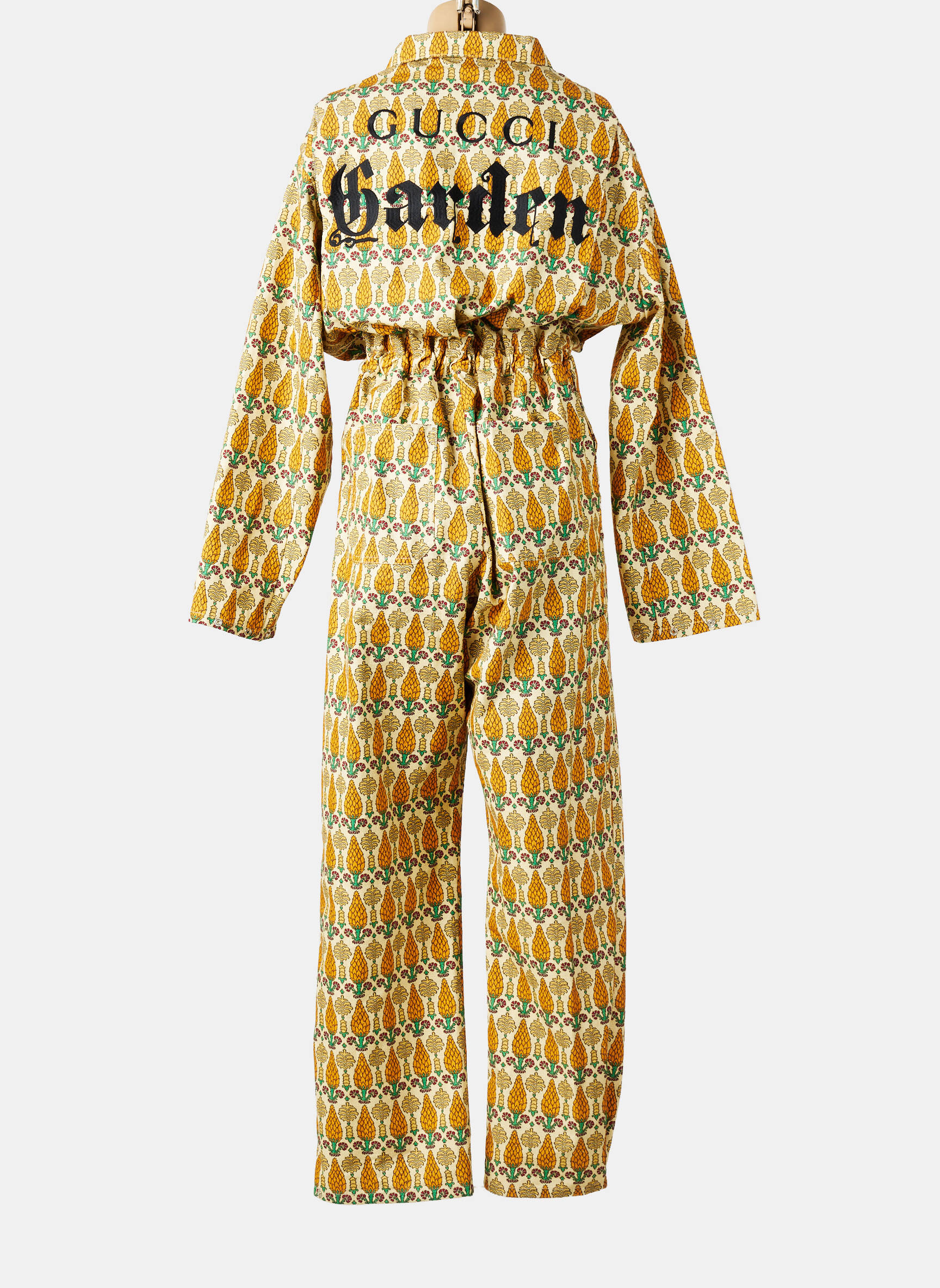Salopetă-pantalon guler de bluză mâneci lungi galben GUCCI femeie