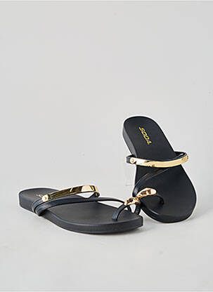 Mulete/saboți material neted toc plat până la 3 cm negru SODA femeie
