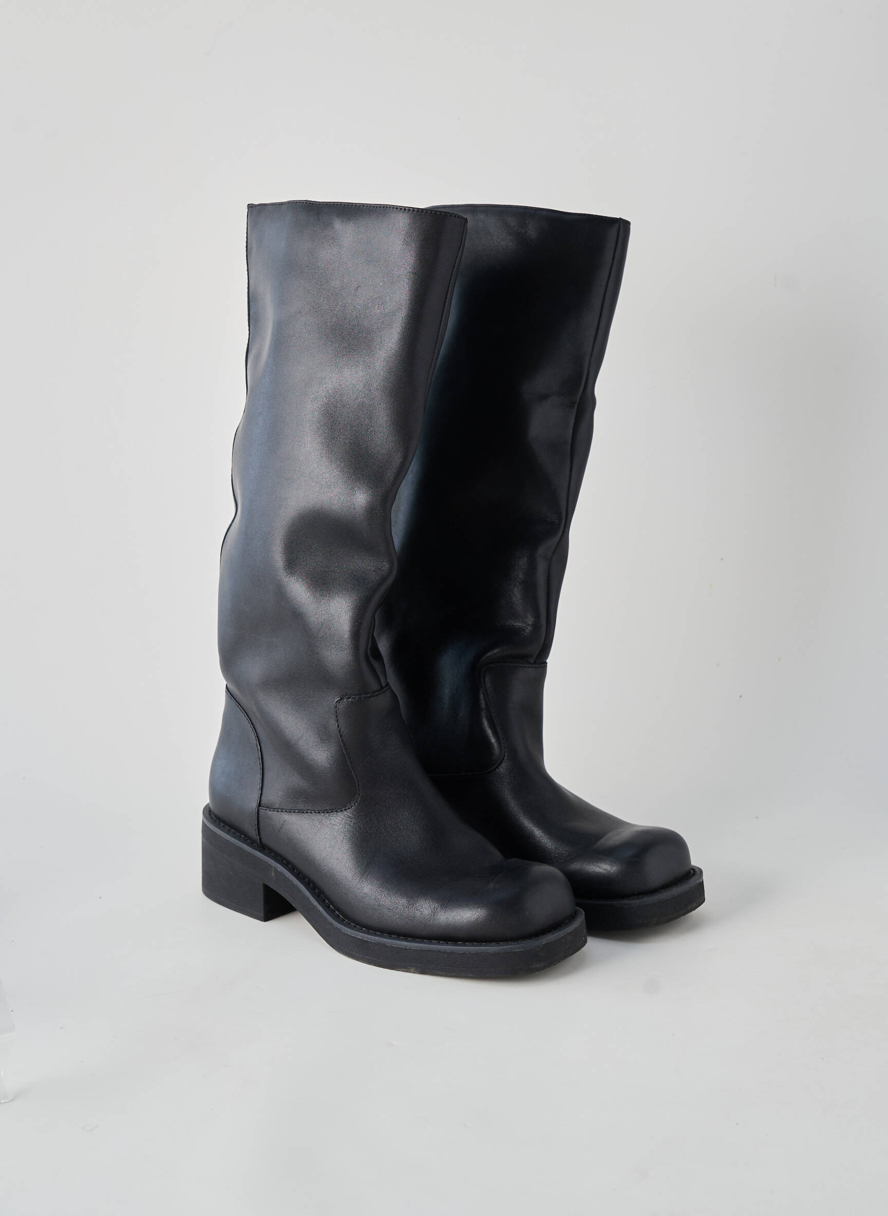 Cizme material neted toc de 4 la 6 cm negru ZARA femeie