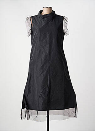 Rochie midi mâneci scurte mâneci scurte negru KOZAN femeie