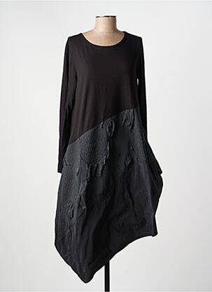 Rochie midi mâneci lungi mâneci lungi negru KOZAN femeie