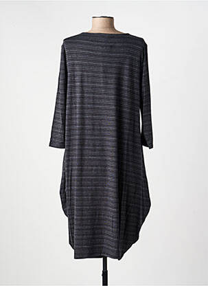 Rochie midi imprimeu fantezie mâneci lungi gri KOZAN femeie
