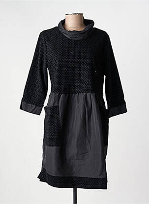 Rochie midi mâneci 3/4 mâneci 3/4 negru KOZAN femeie