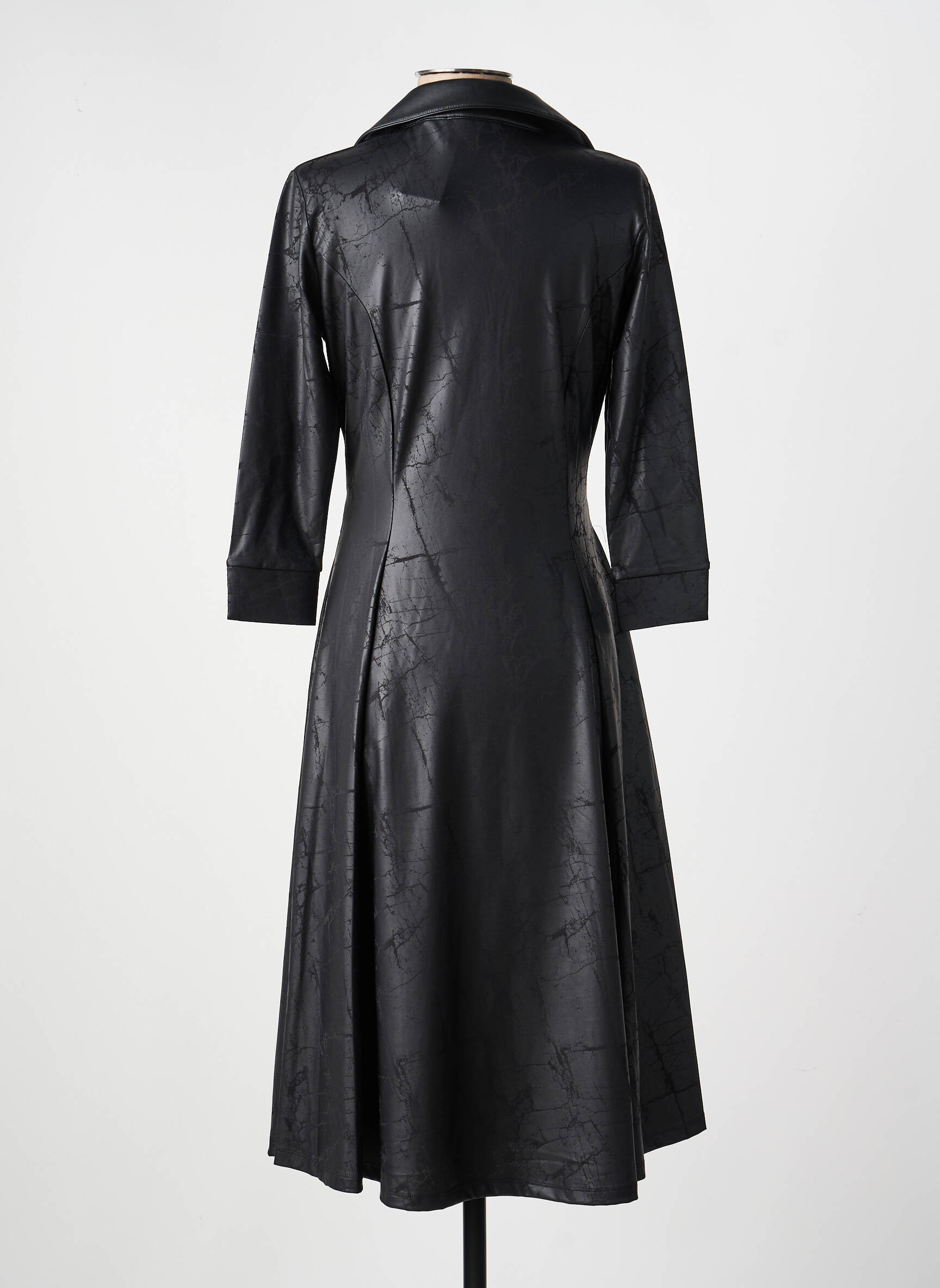 Rochie midi mâneci lungi mâneci lungi negru KOZAN femeie