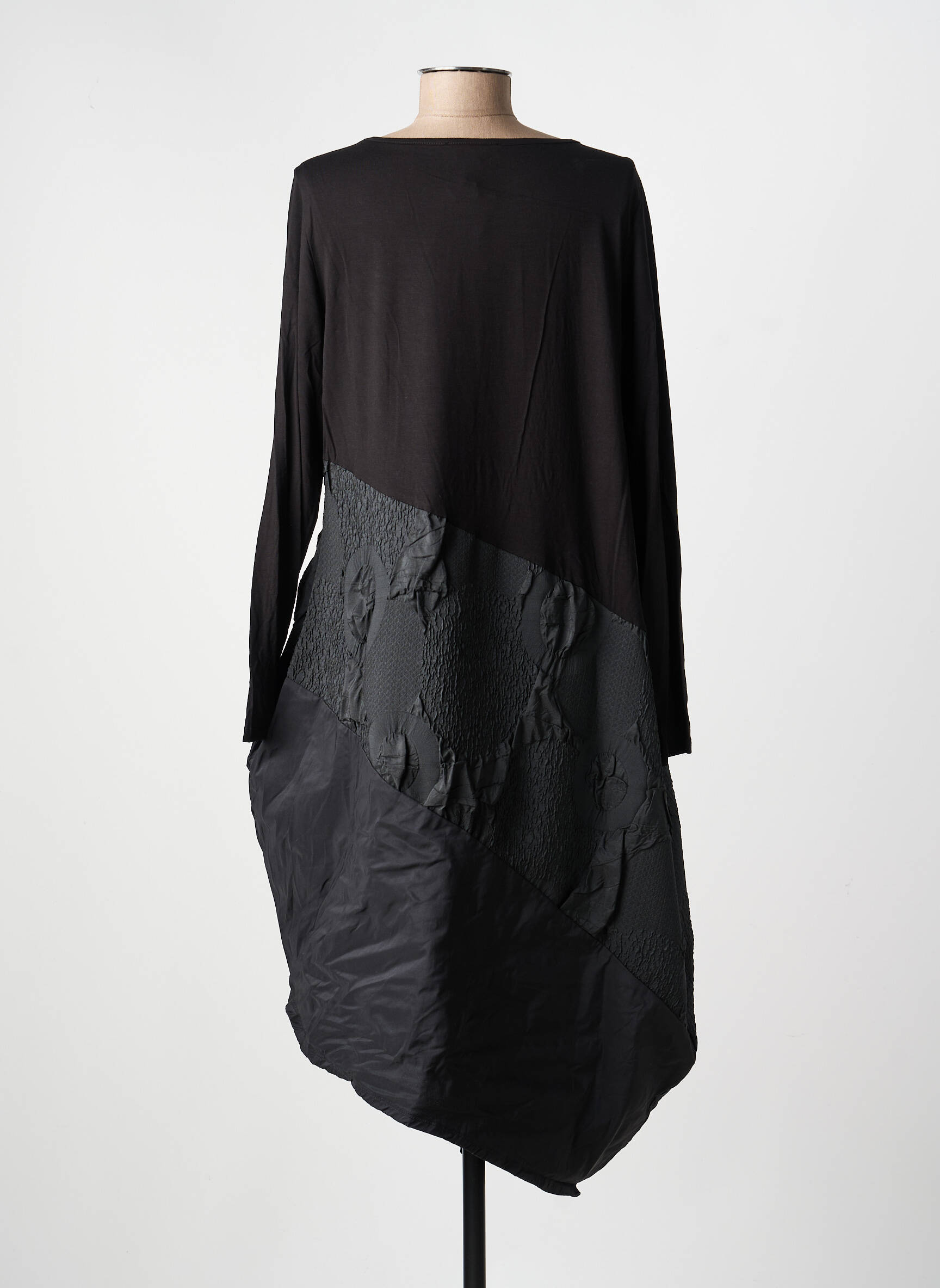 Rochie midi mâneci lungi mâneci lungi negru KOZAN femeie