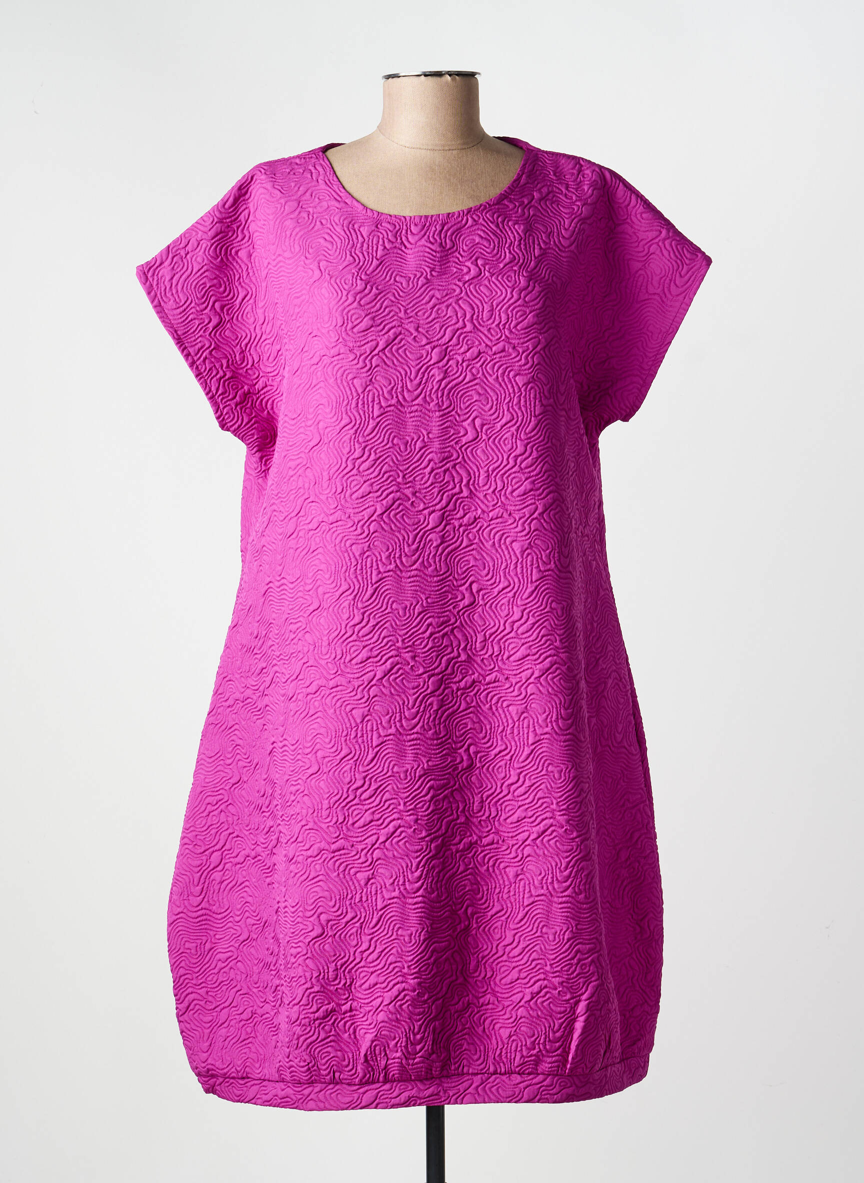 Rochie midi mâneci scurte mâneci scurte violet KOZAN femeie