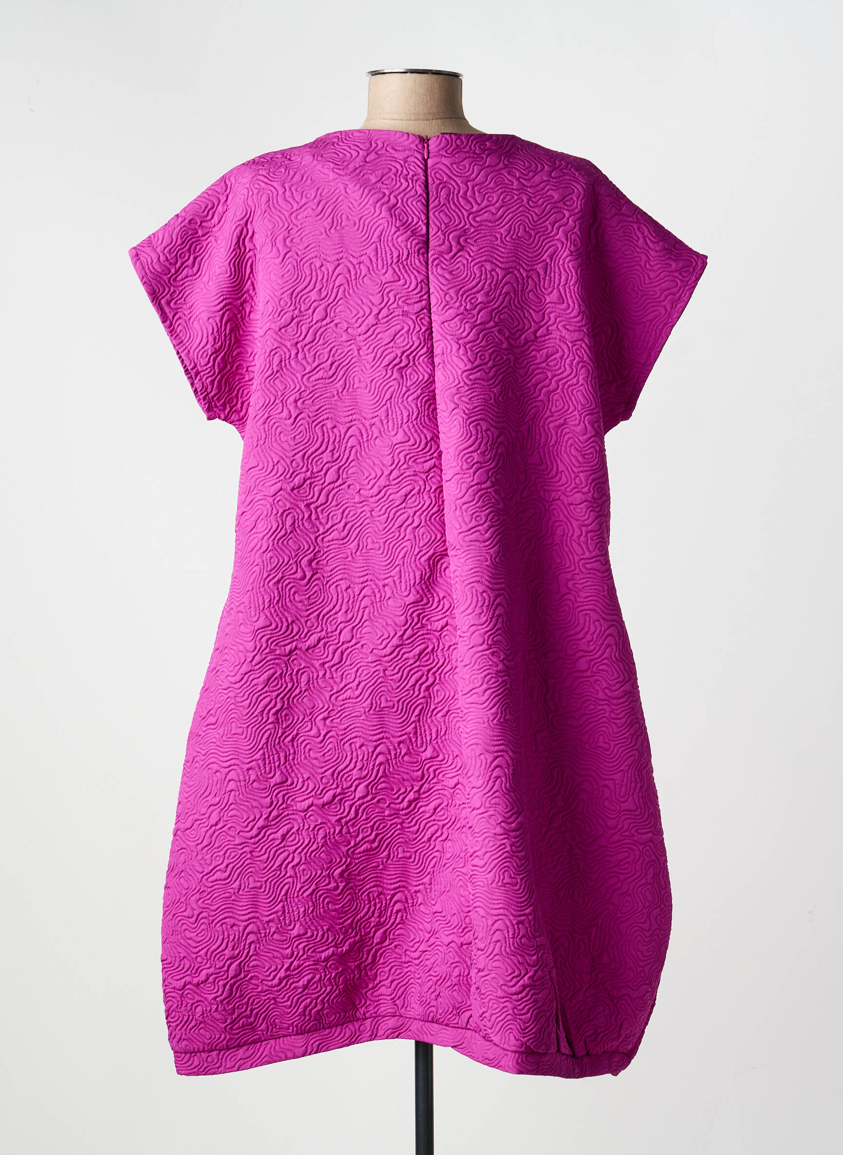Rochie midi mâneci scurte mâneci scurte violet KOZAN femeie