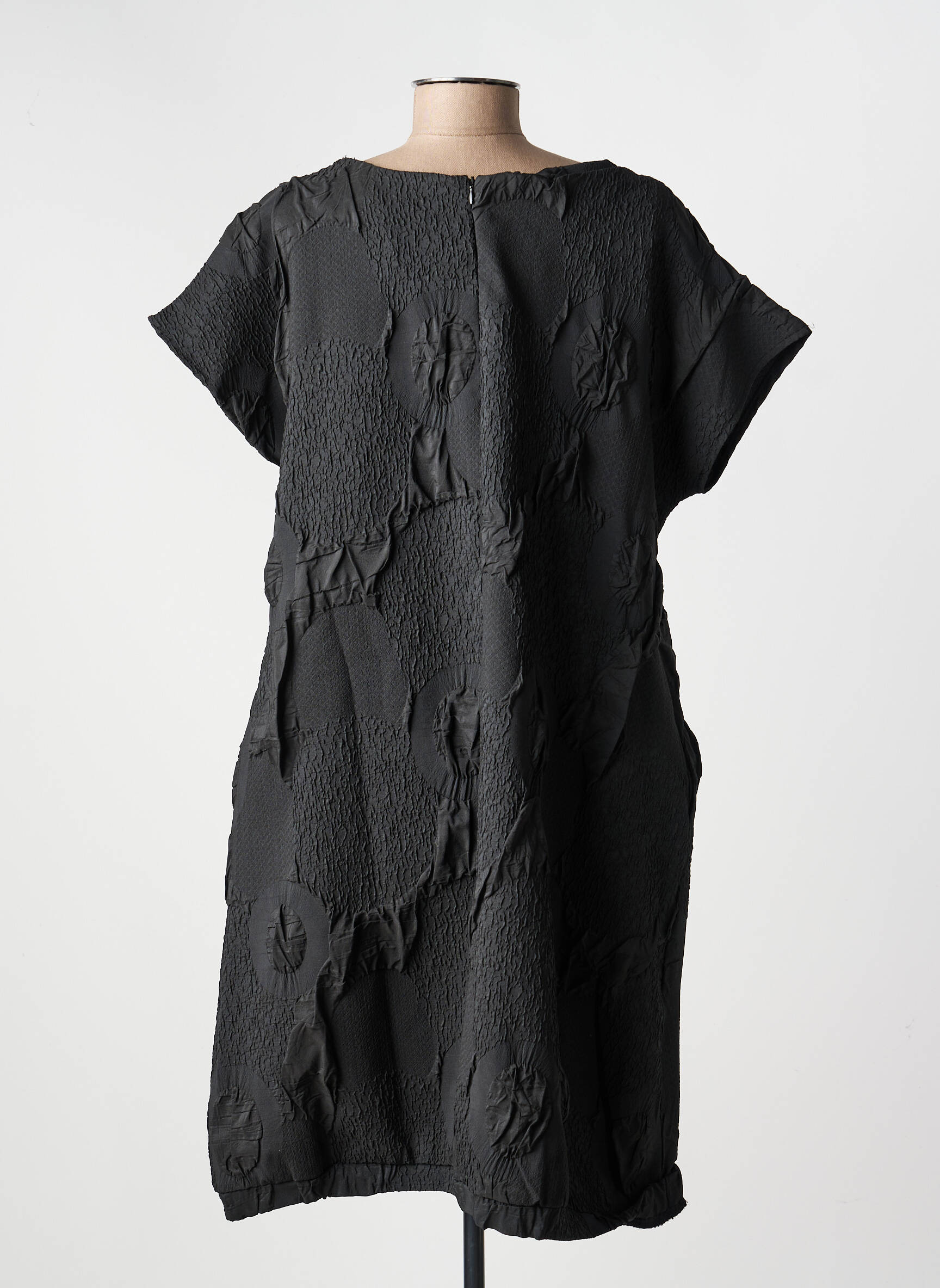 Rochie midi mâneci scurte mâneci scurte negru KOZAN femeie