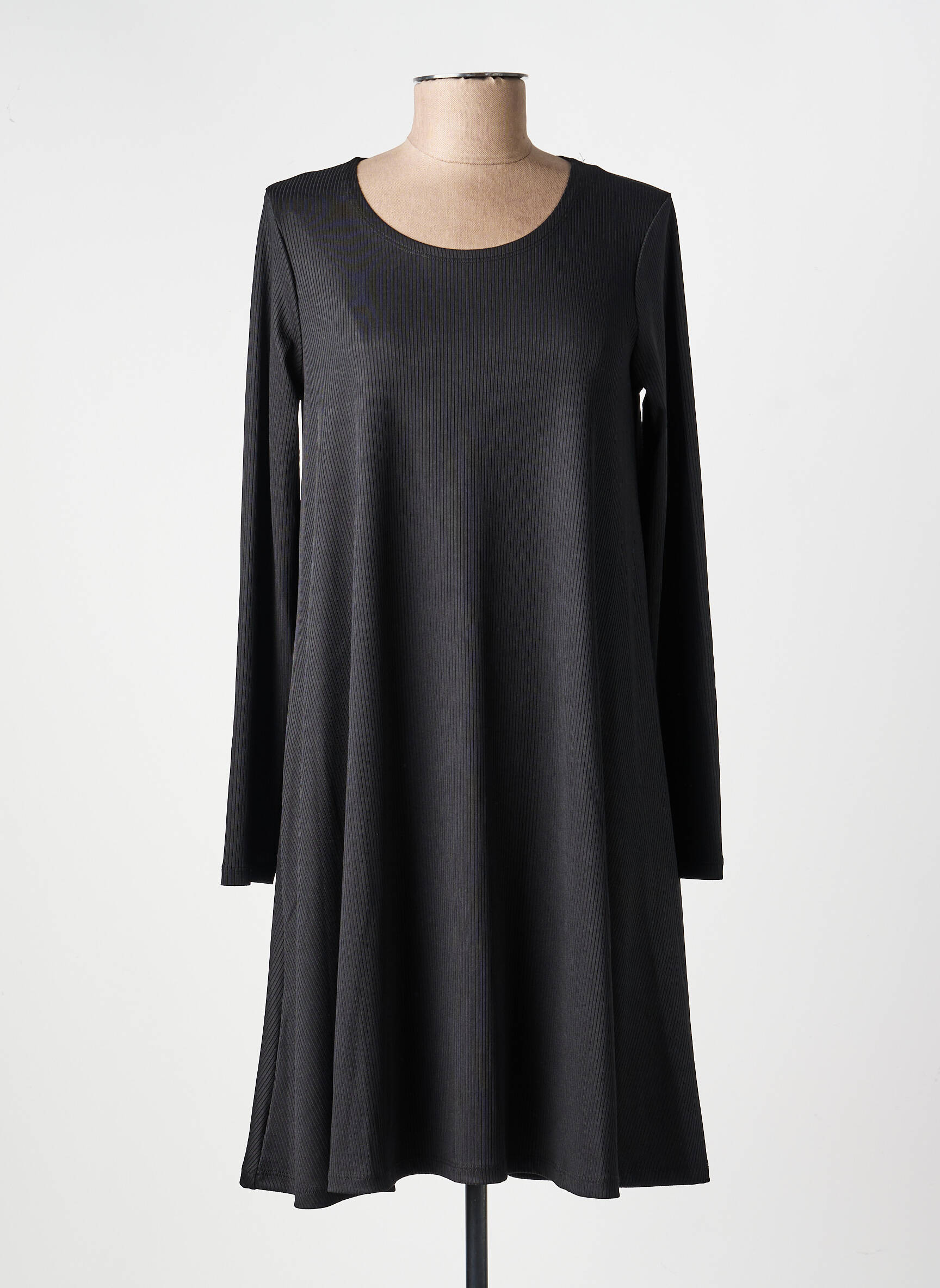 Rochie midi mâneci lungi mâneci lungi negru KOZAN femeie