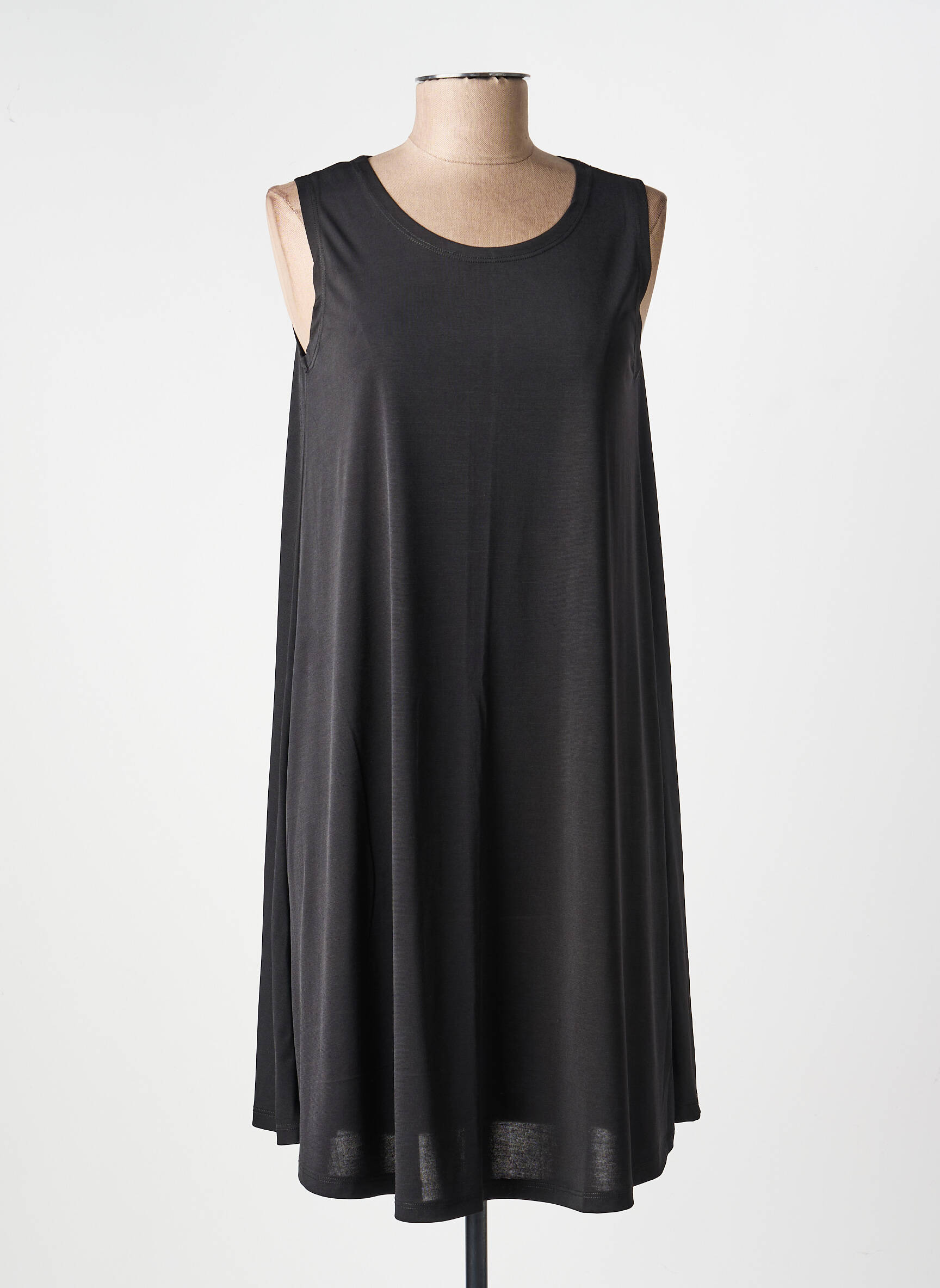 Rochie midi fără mâneci fără mâneci negru KOZAN femeie