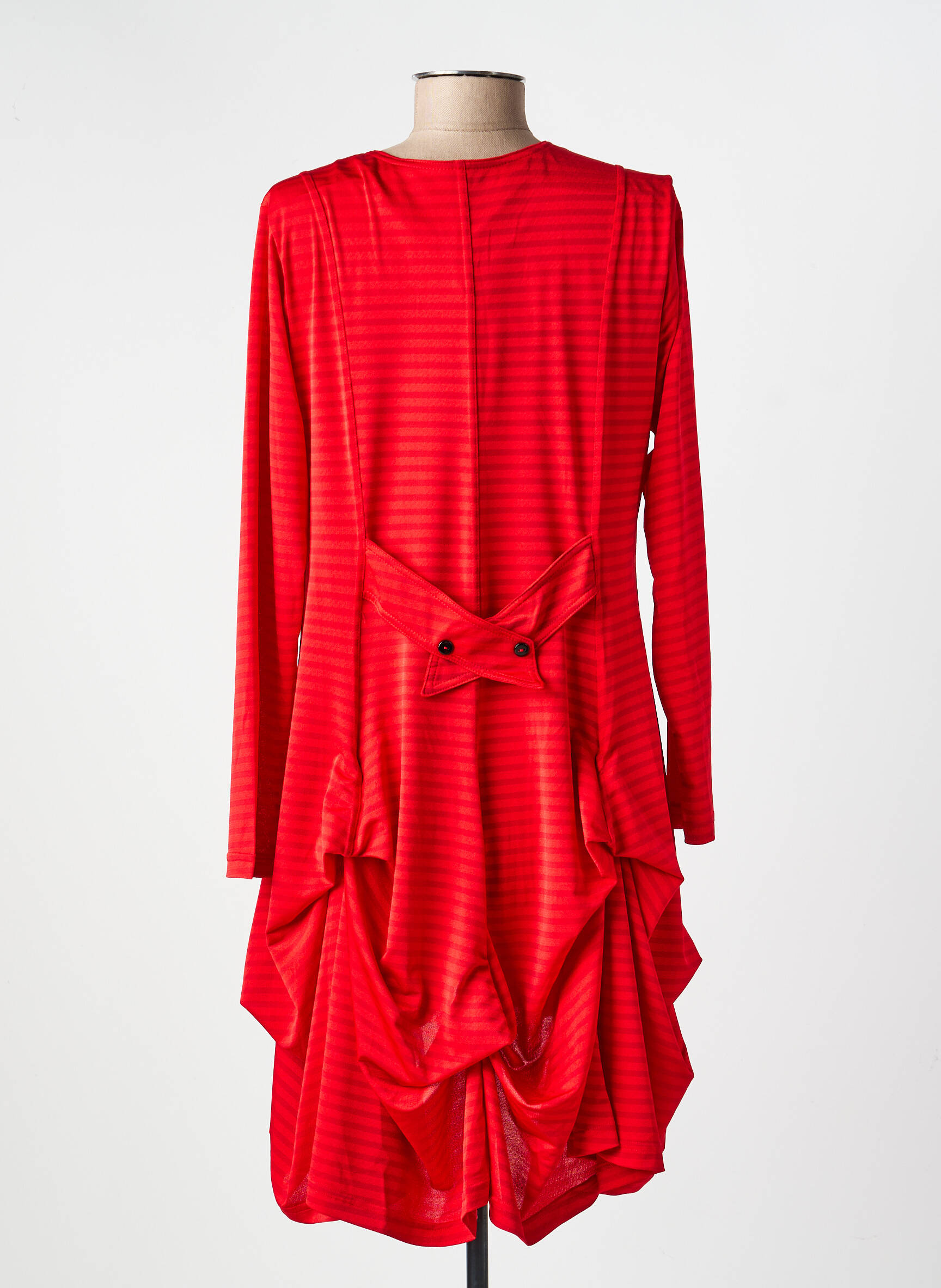 Rochie midi mâneci lungi mâneci lungi roșu KOZAN femeie