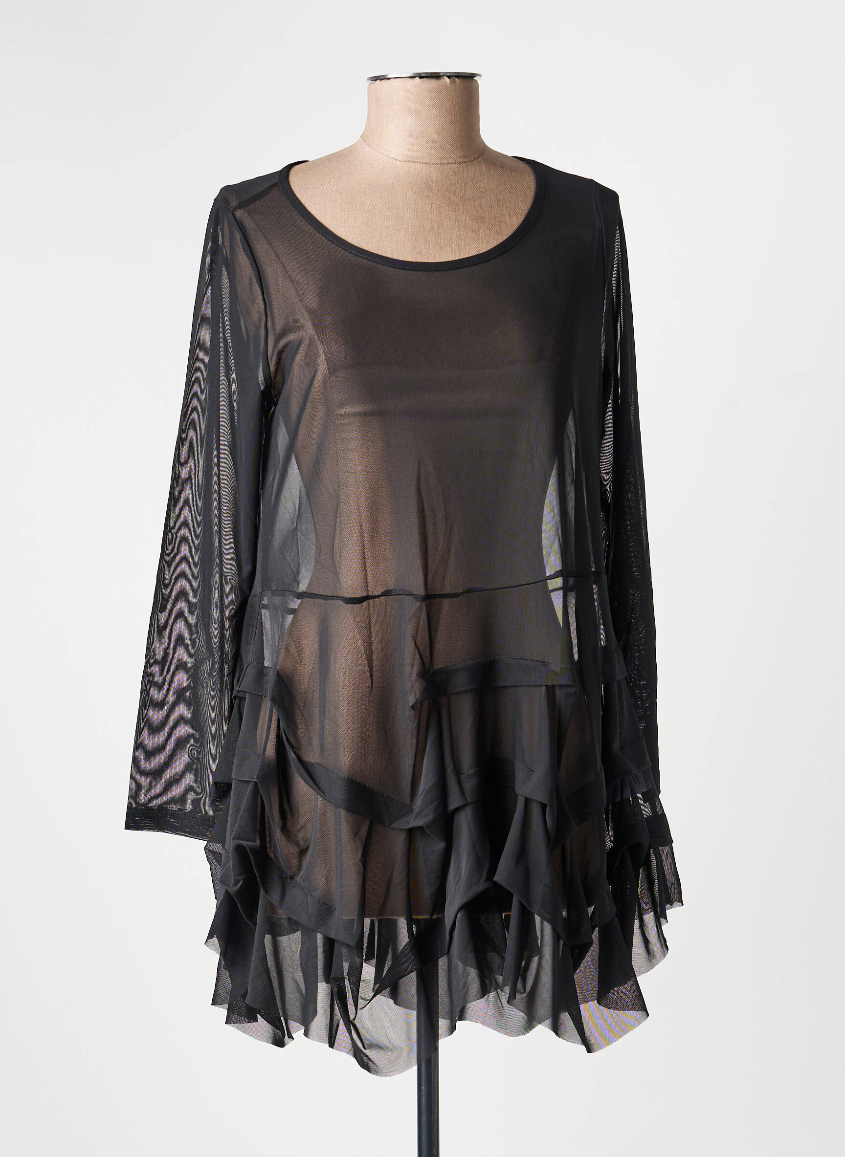 Top mâneci lungi mâneci lungi negru KOZAN femeie