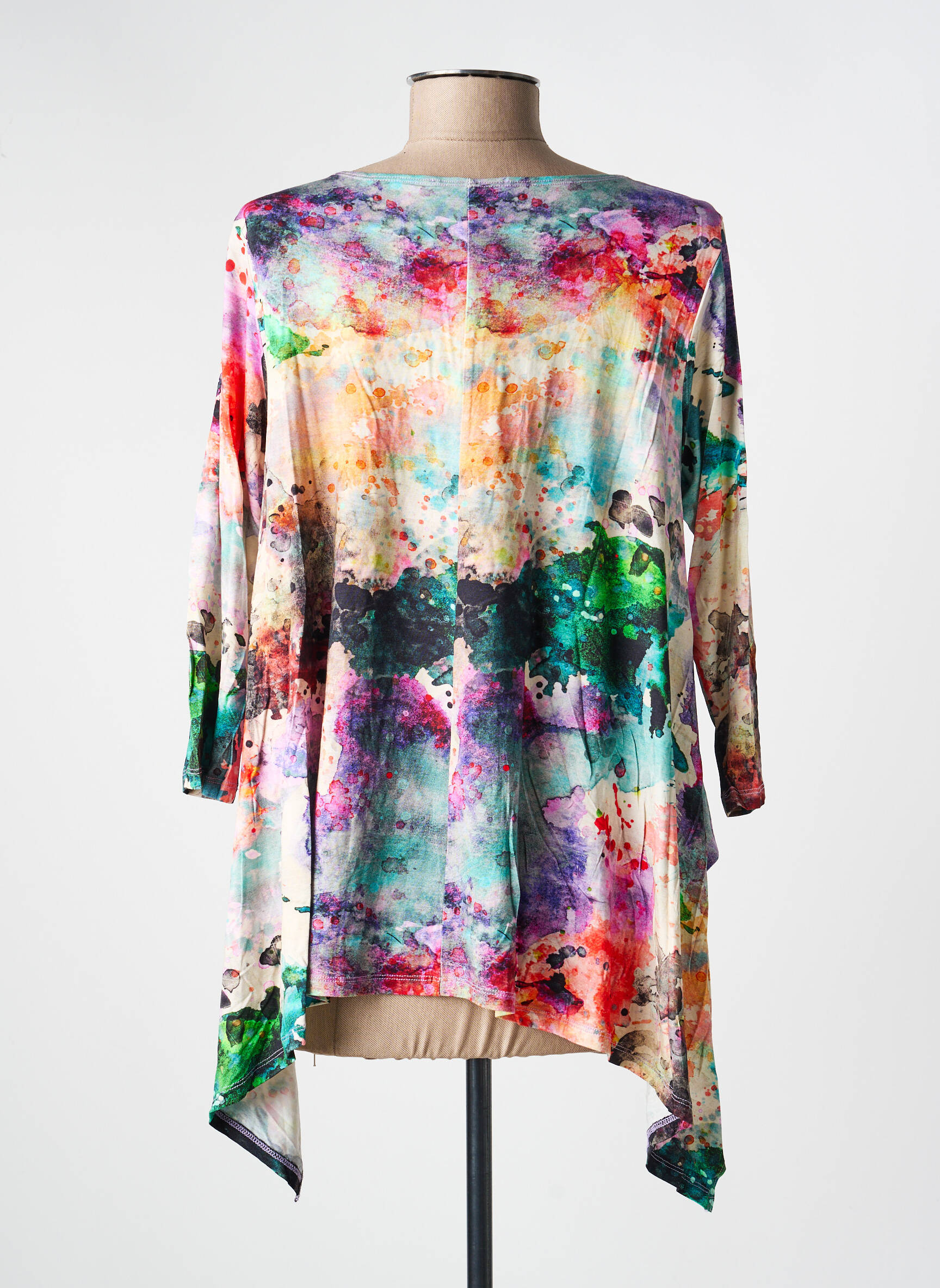 Tricou mâneci 3/4 mâneci 3/4 albastru KOZAN femeie