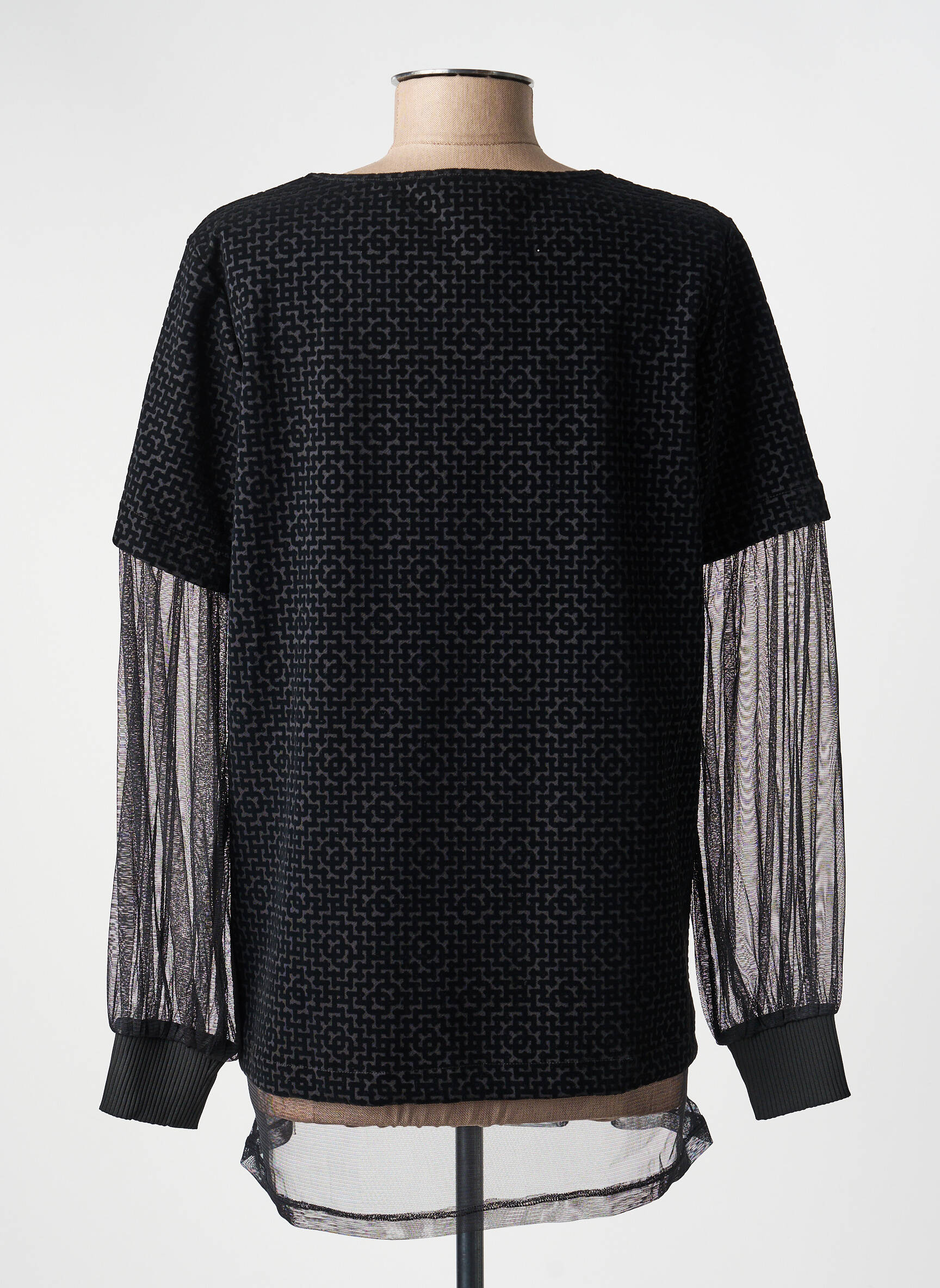 Top mâneci lungi mâneci lungi negru KOZAN femeie
