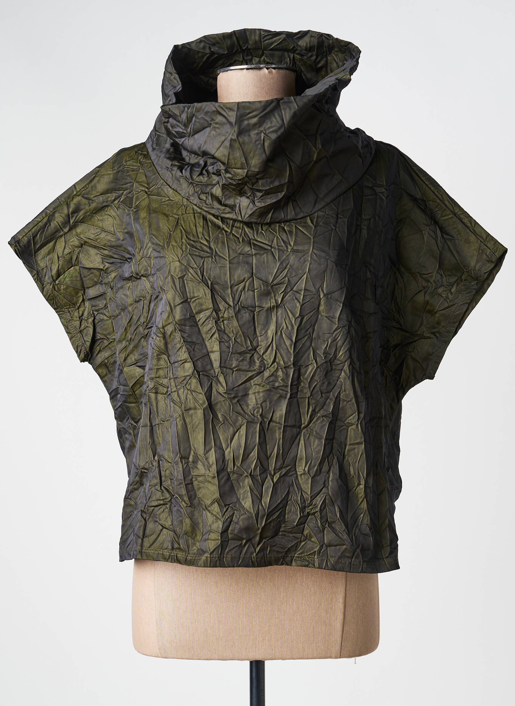 Top elasticitate mâneci scurte verde KOZAN femeie