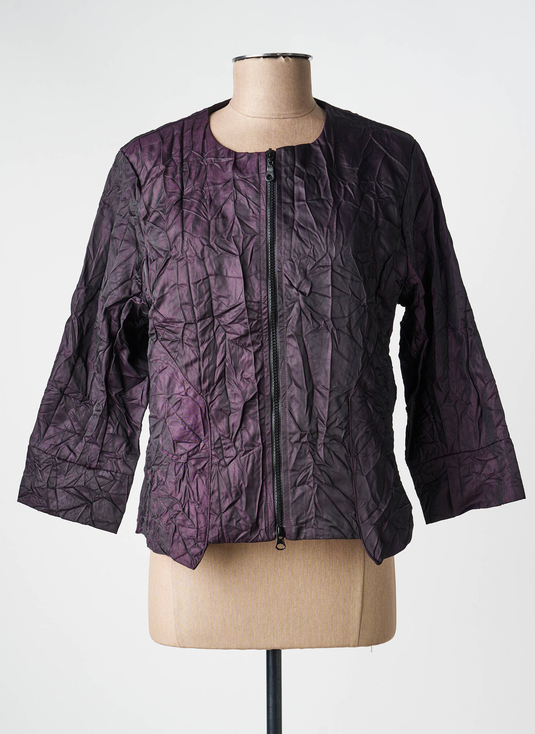 Jachete casual guler rotund violet KOZAN femeie