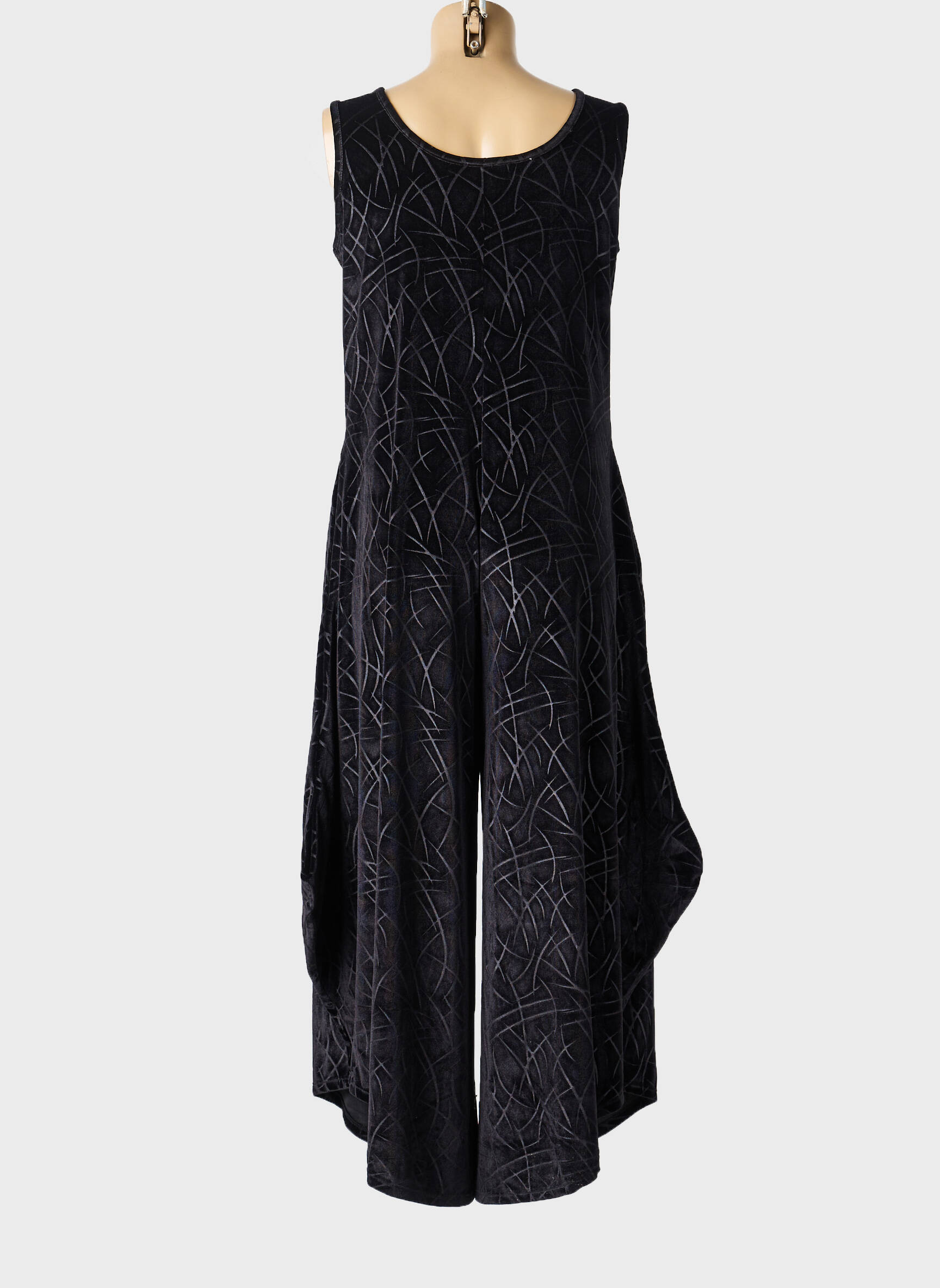 Salopetă-pantalon fără mâneci fără mâneci negru KOZAN femeie