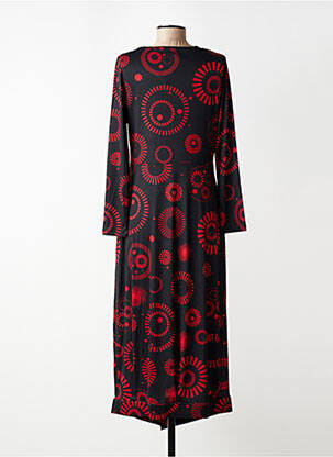Rochie lungă mâneci lungi mâneci lungi roșu KOZAN femeie