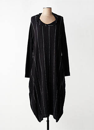 Rochie midi țesătură crep mâneci lungi negru GERSHON BRAM femeie