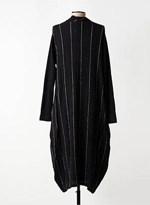 Rochie midi țesătură crep mâneci lungi negru GERSHON BRAM femeie