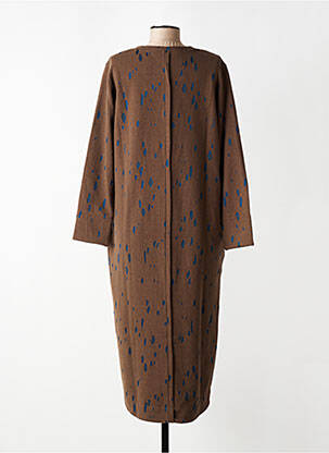 Rochie midi mâneci lungi mâneci lungi maro GERSHON BRAM femeie