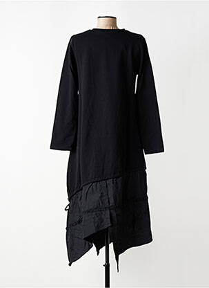 Rochie midi mâneci 3/4 mâneci 3/4 negru KOZAN femeie