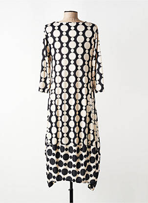 Rochie midi mâneci 3/4 mâneci 3/4 negru KOZAN femeie