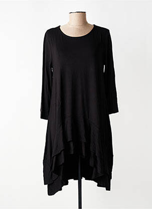 Rochie midi mâneci 3/4 mâneci 3/4 negru KOZAN femeie