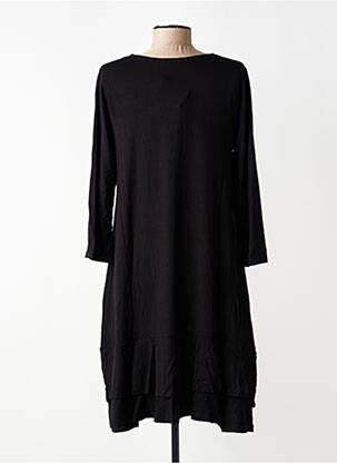 Rochie midi mâneci 3/4 mâneci 3/4 negru KOZAN femeie