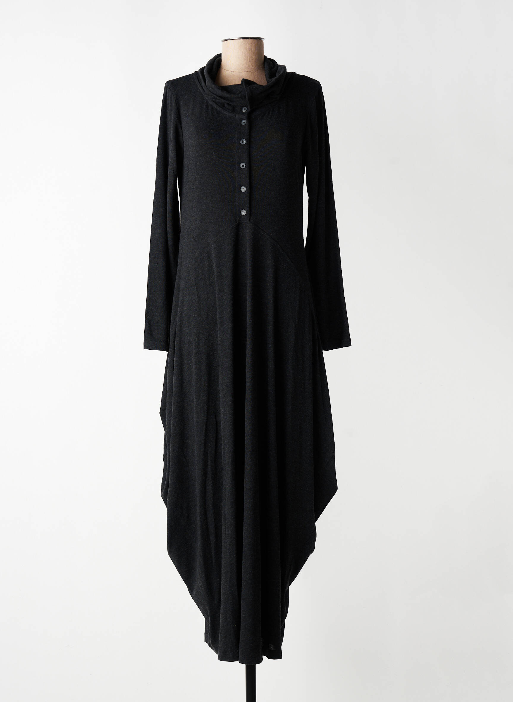 Rochie lungă mâneci lungi mâneci lungi gri URBAN BY ALEMBIKA femeie