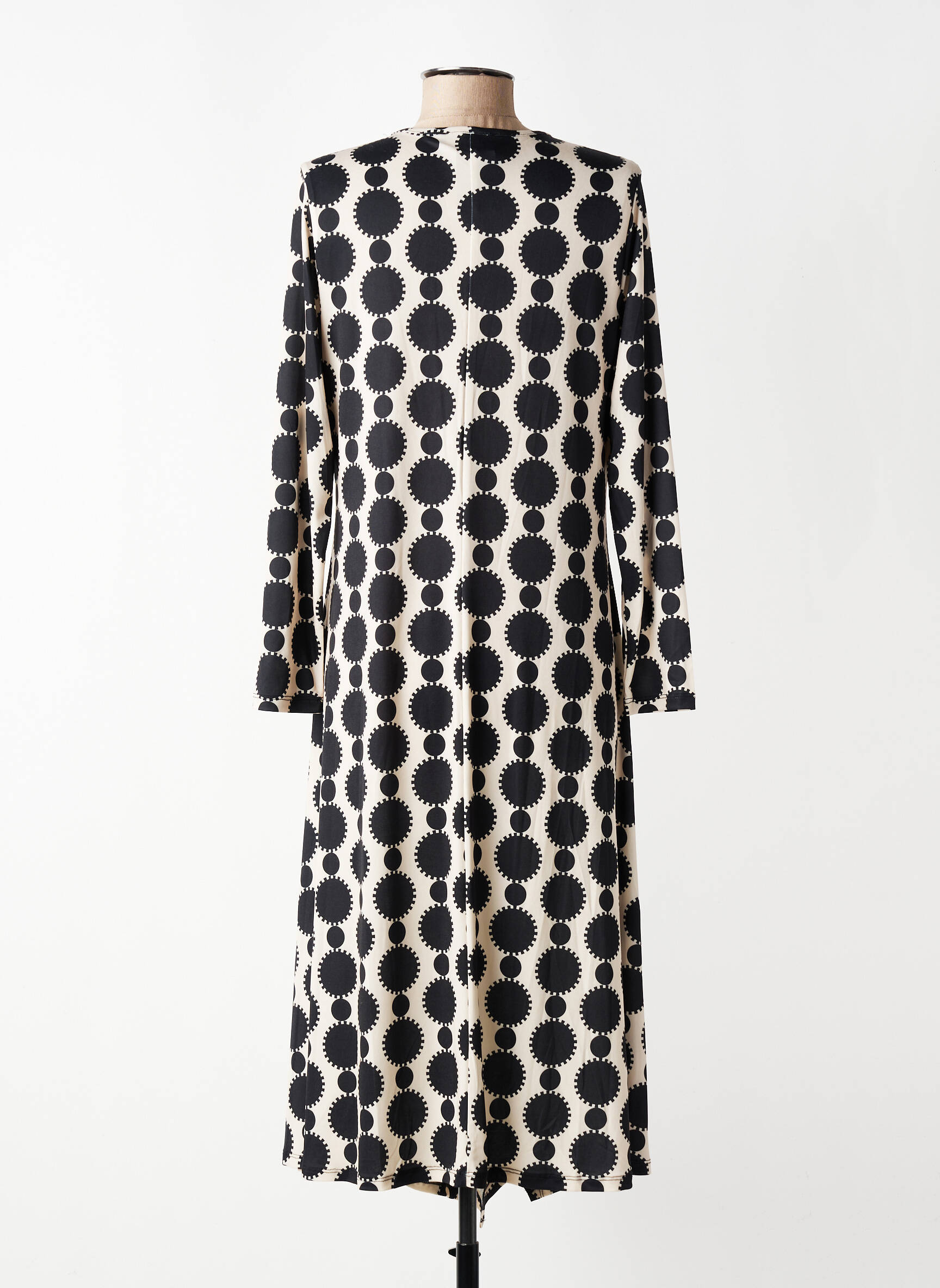 Rochie midi mâneci lungi mâneci lungi bej KOZAN femeie