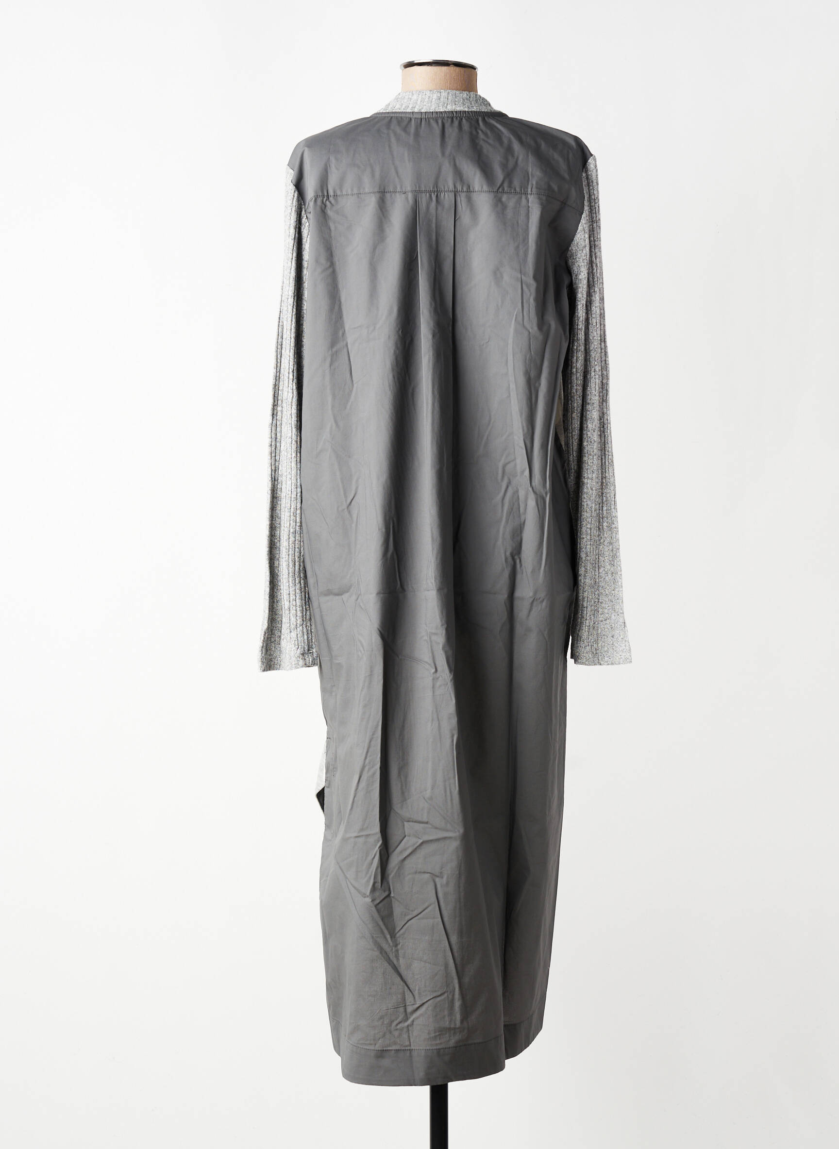 Rochie midi mâneci lungi mâneci lungi gri GERSHON BRAM femeie