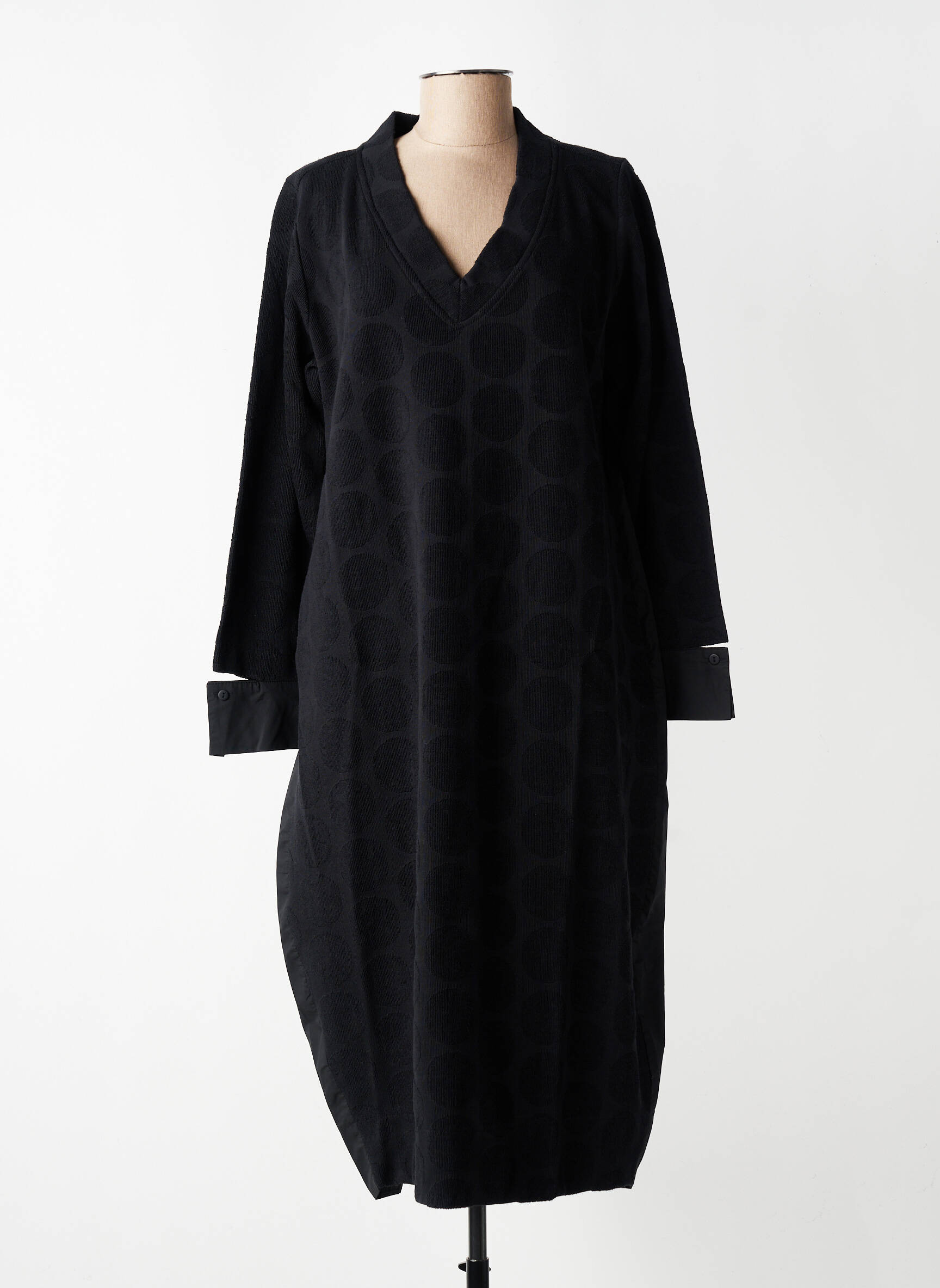 Rochie midi mâneci lungi mâneci lungi negru GERSHON BRAM femeie