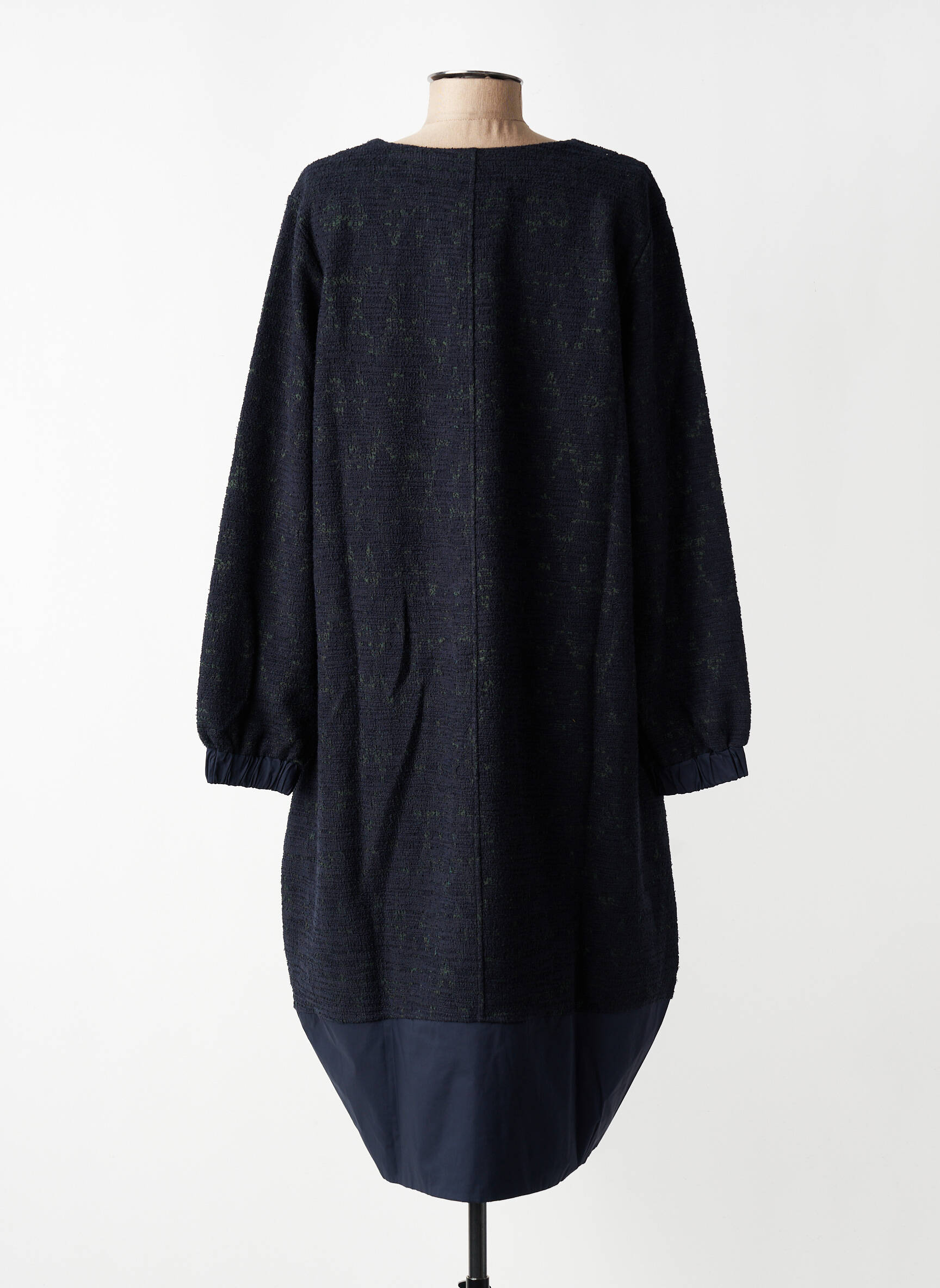 Rochie midi imprimeu fantezie mâneci lungi albastru GERSHON BRAM femeie