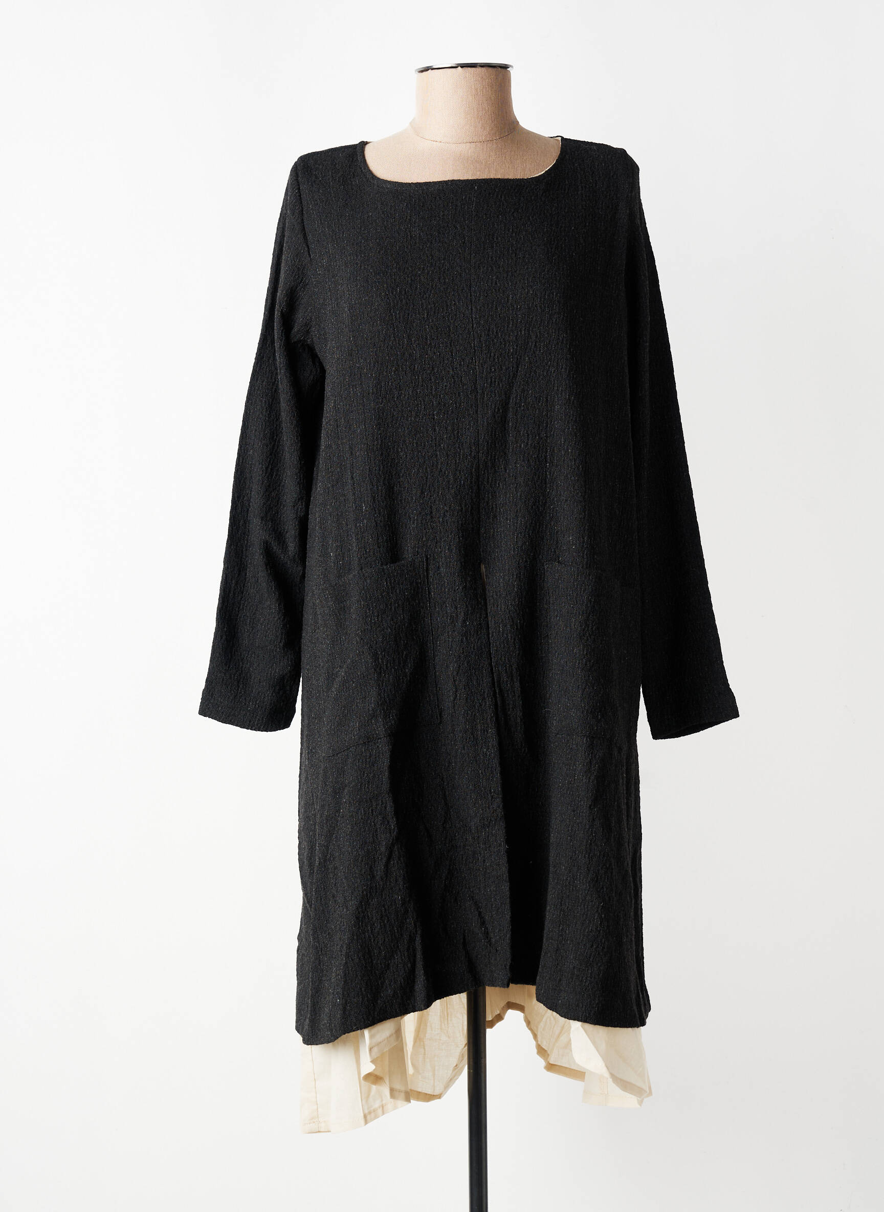 Rochie midi mâneci 3/4 mâneci 3/4 negru GERSHON BRAM femeie