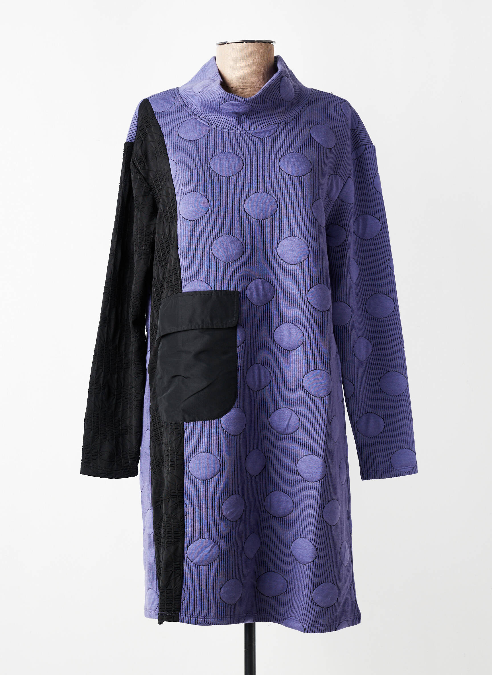 Rochie scurtă mâneci lungi mâneci lungi violet KOZAN femeie