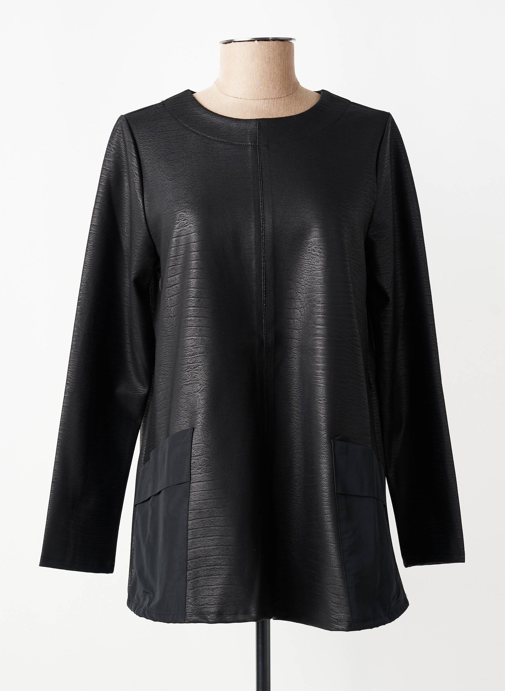 Top mâneci lungi mâneci lungi negru KOZAN femeie
