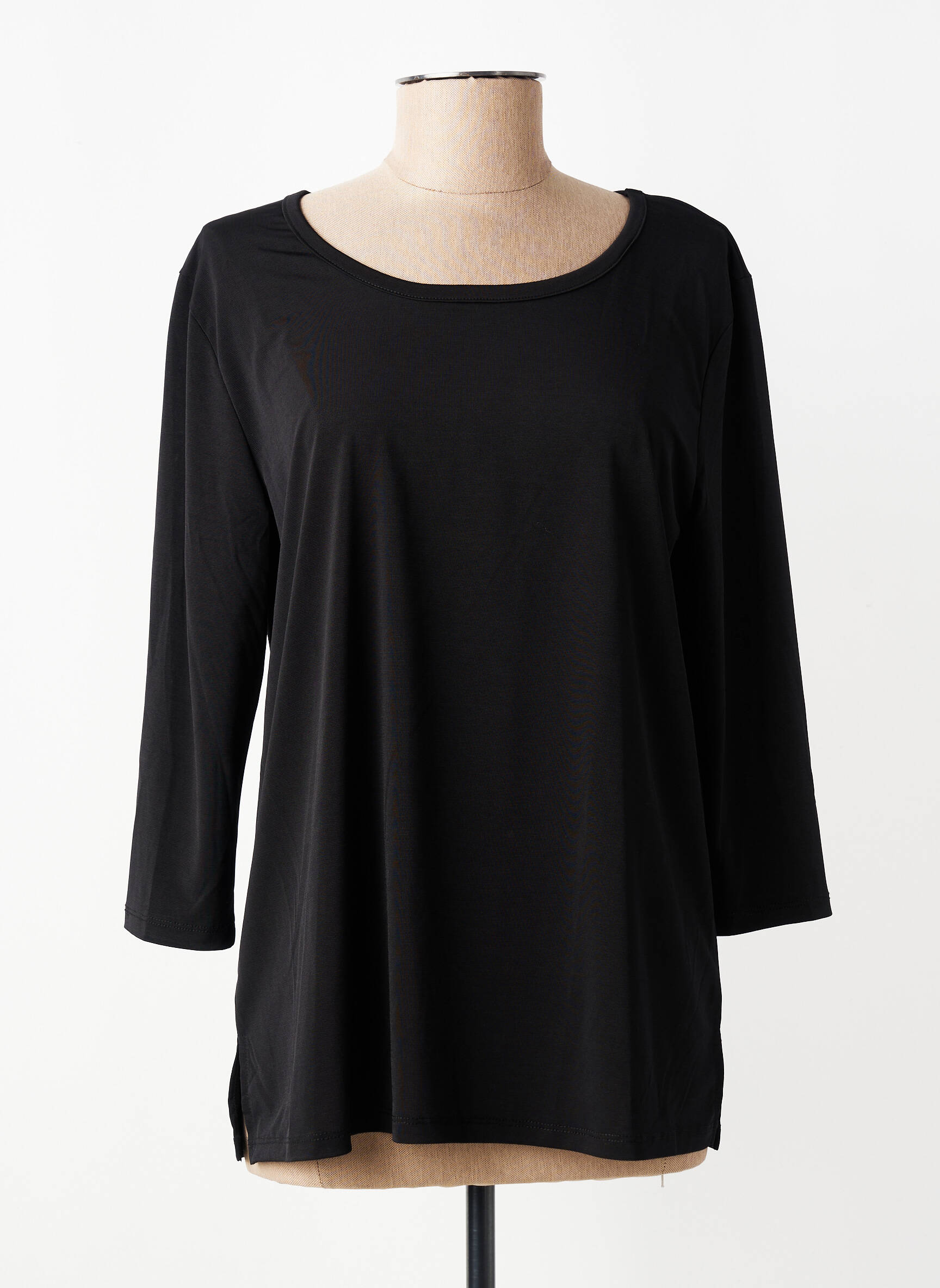 Tricou mâneci 3/4 mâneci 3/4 negru KOZAN femeie