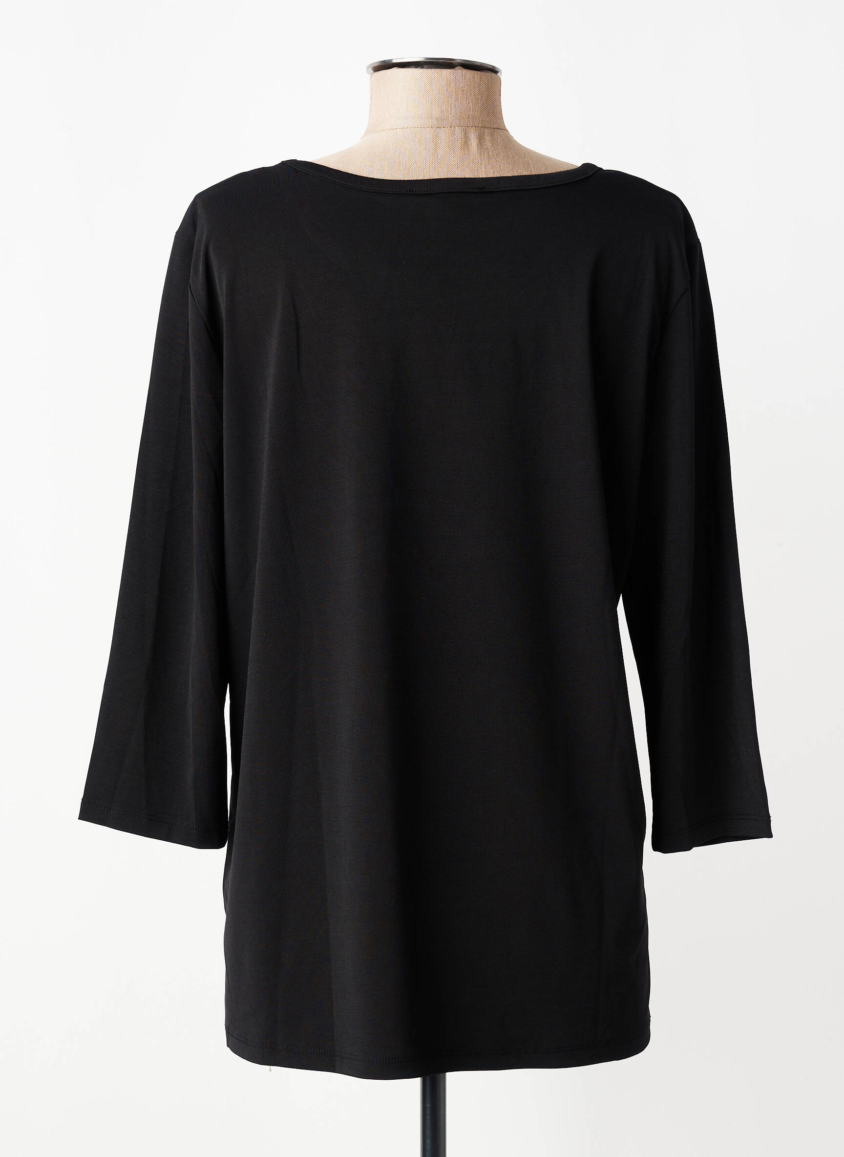 Tricou mâneci 3/4 mâneci 3/4 negru KOZAN femeie
