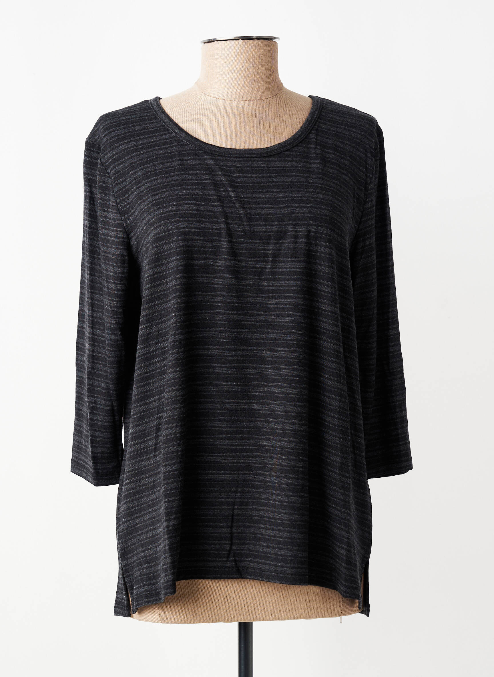 Tricou mâneci 3/4 mâneci 3/4 gri KOZAN femeie