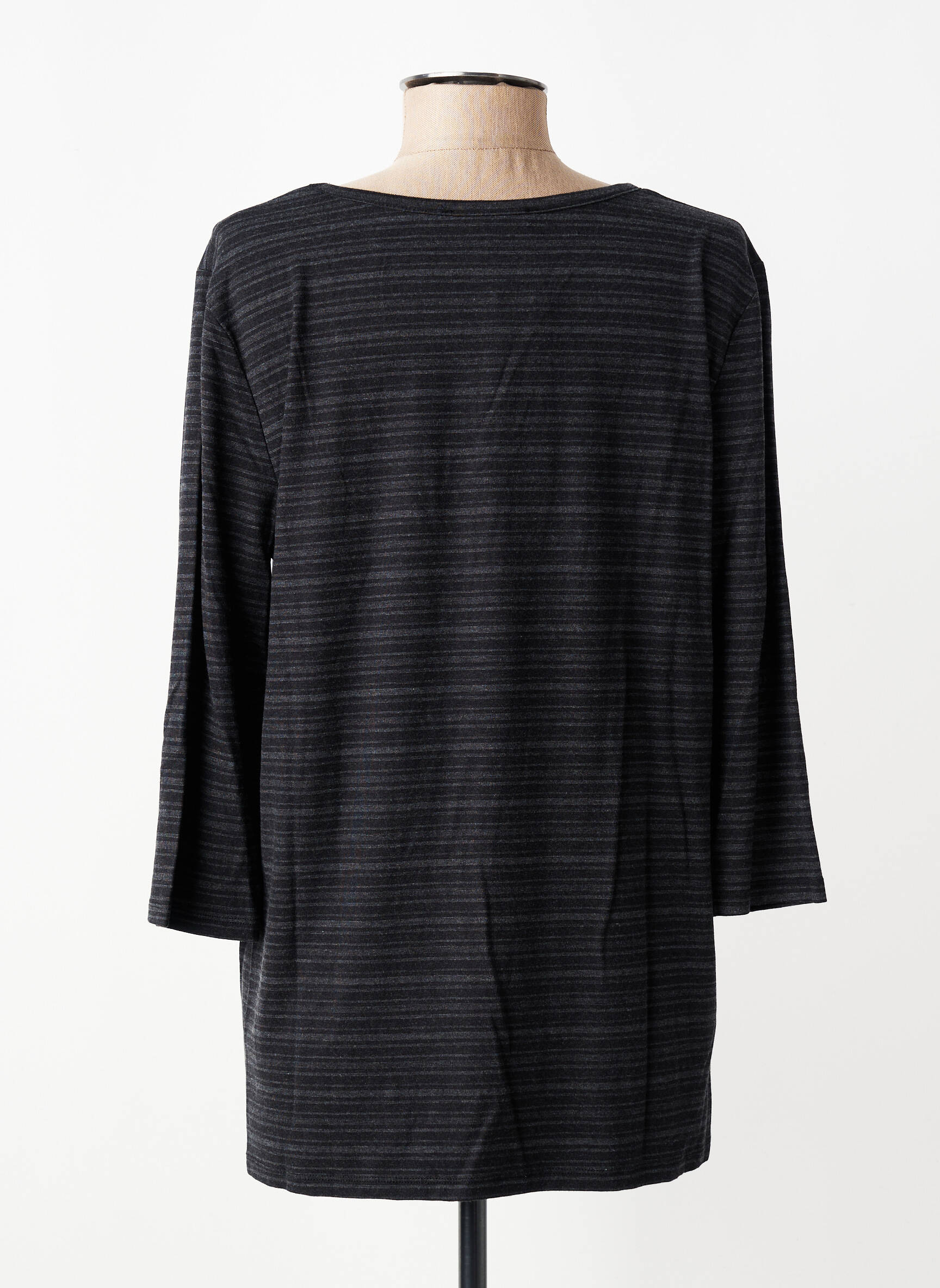 Tricou mâneci 3/4 mâneci 3/4 gri KOZAN femeie