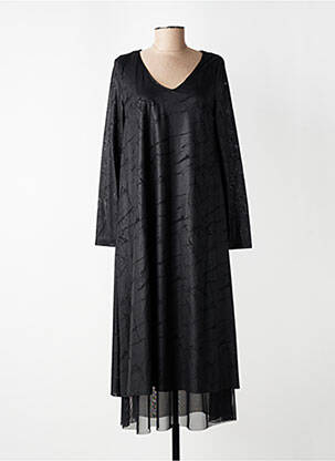 Rochie lungă mâneci lungi mâneci lungi negru KOZAN femeie
